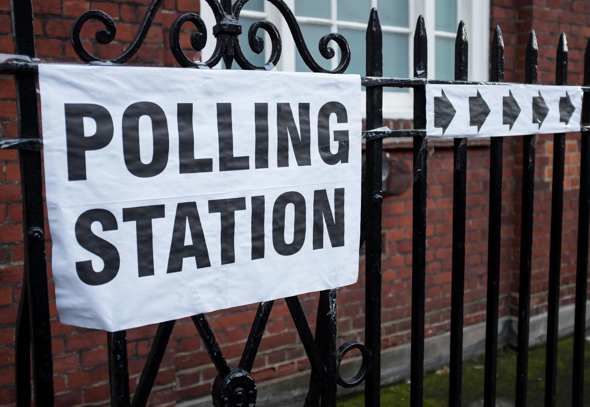 Polling Station sign