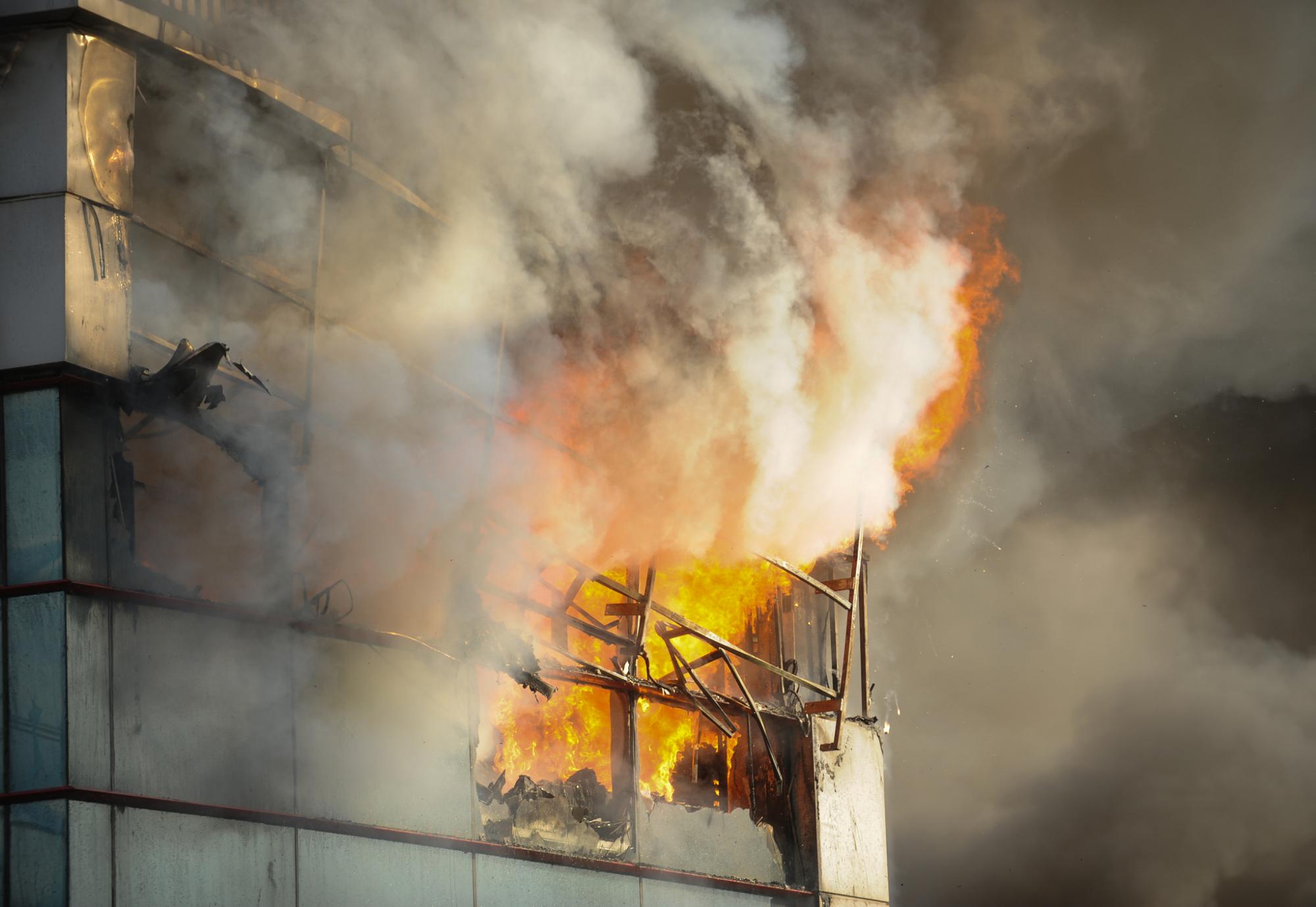 Fire at block of flats