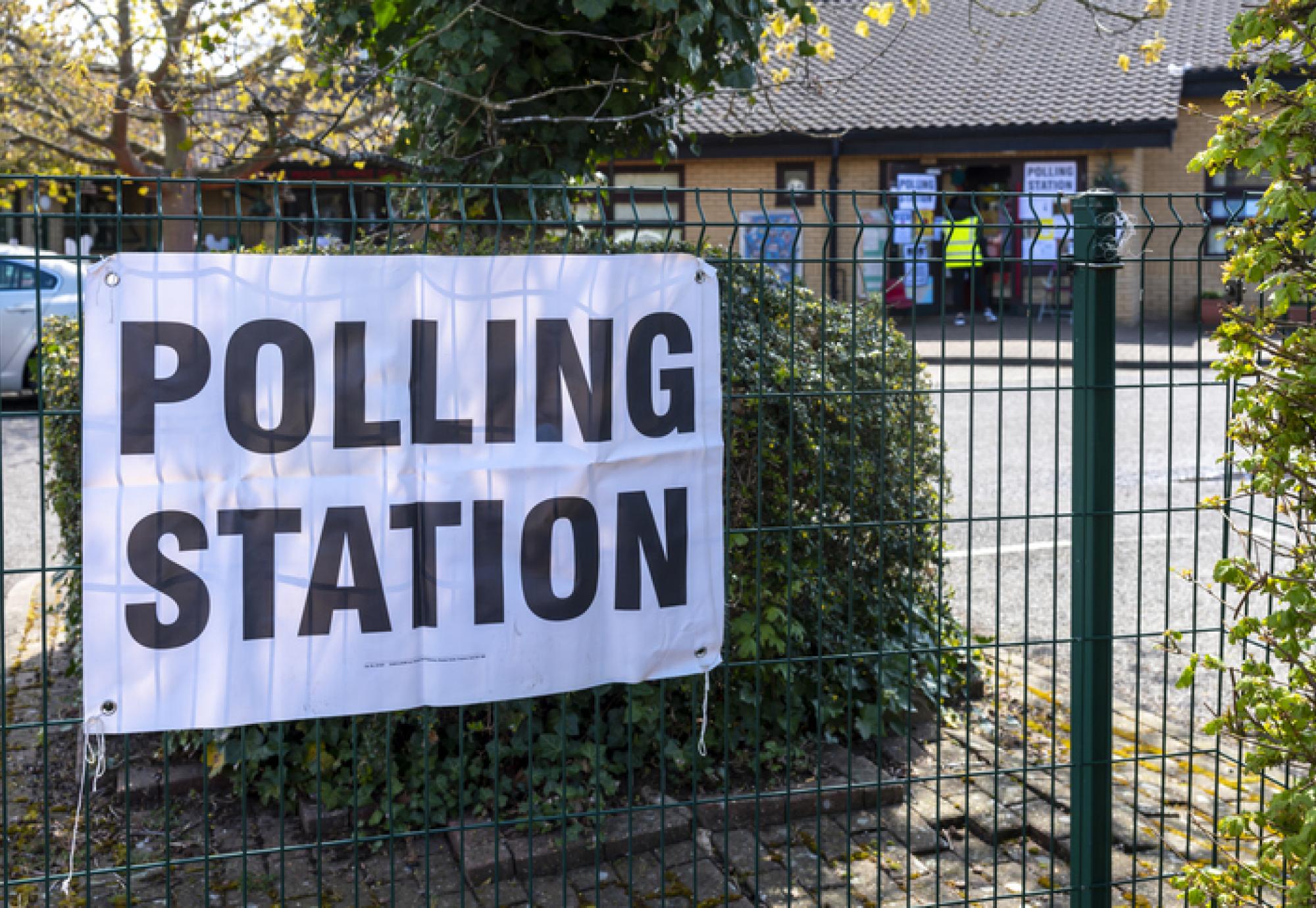 Polling Station sign