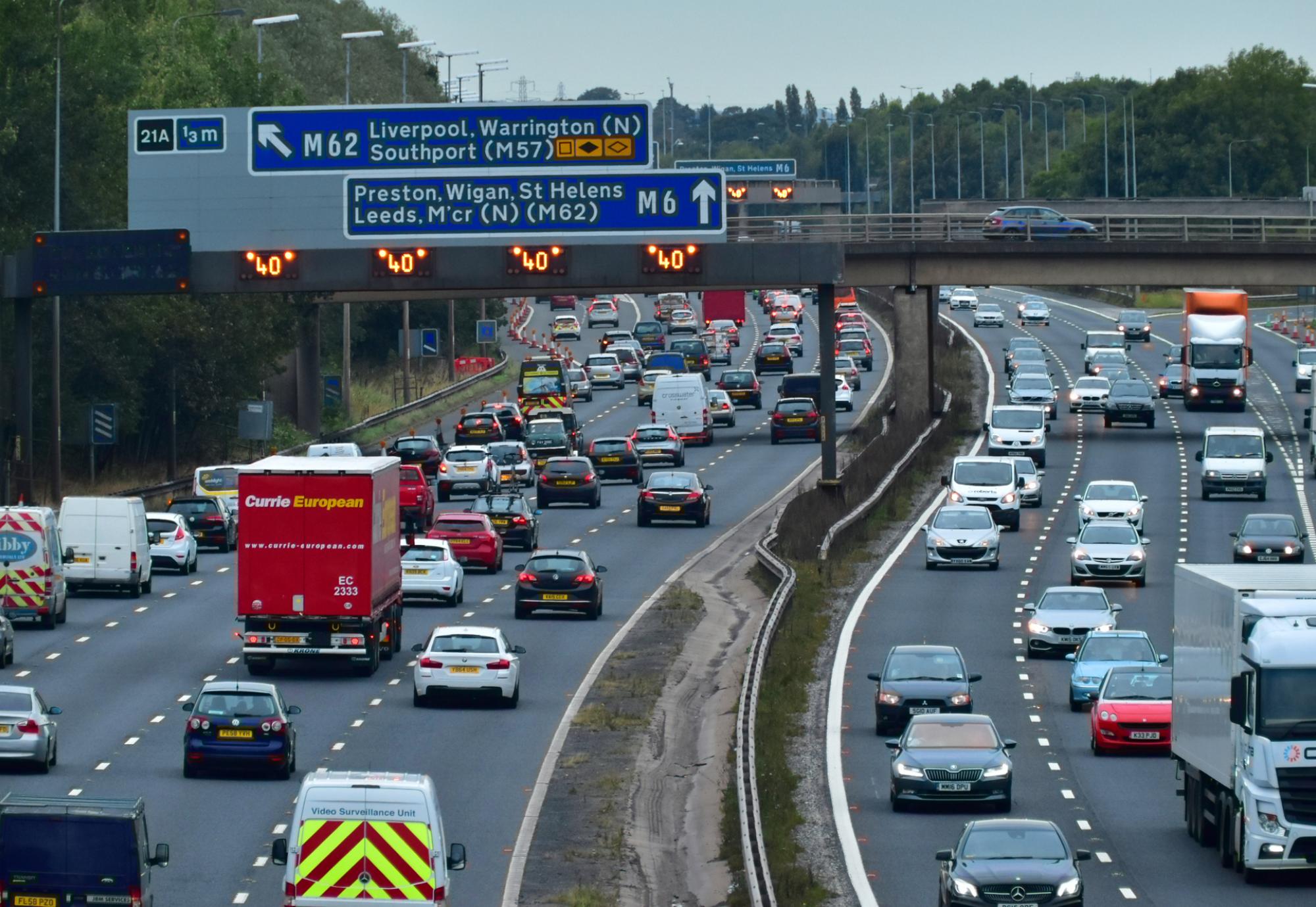 Motorway traffic in the UK