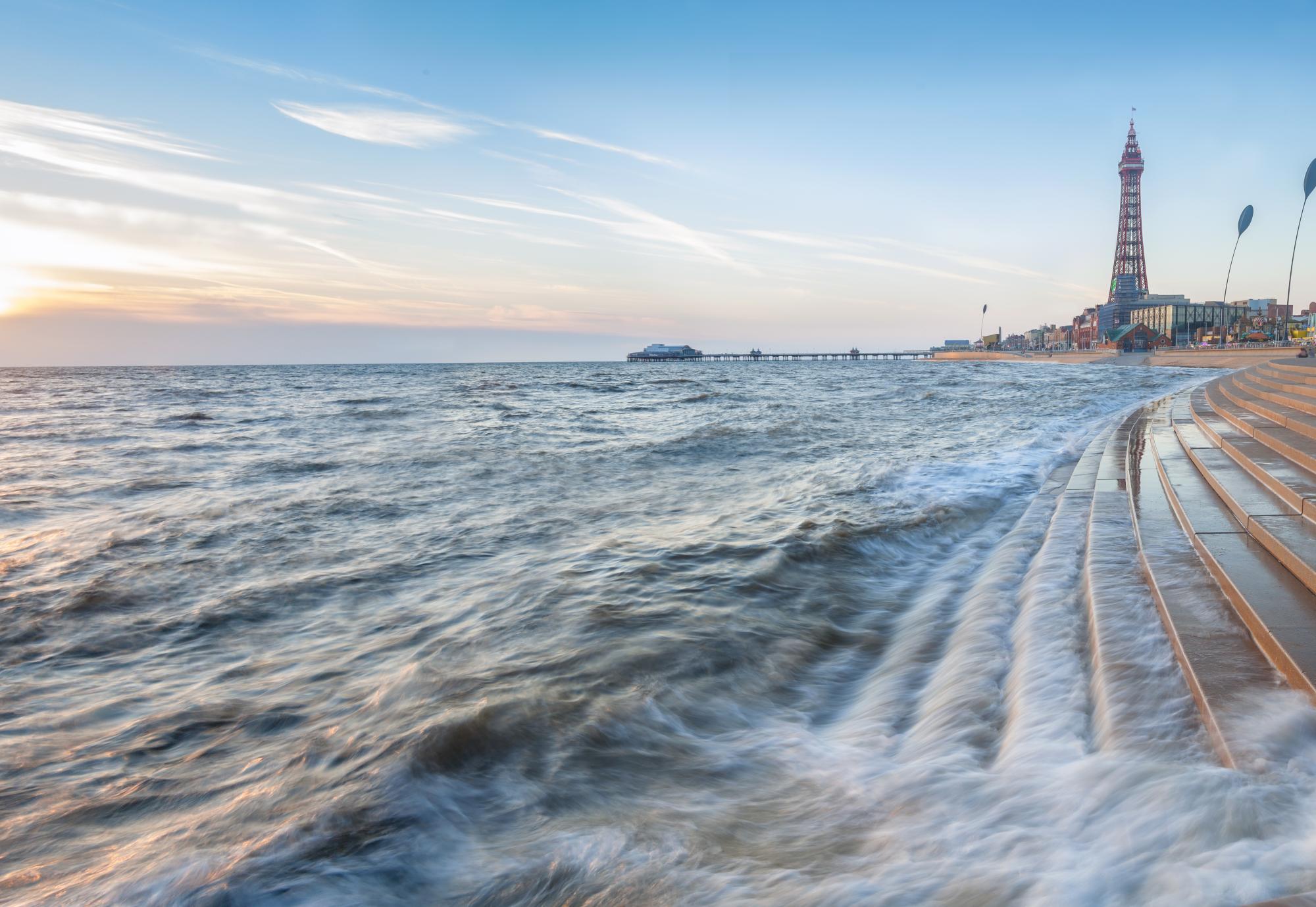 View of Blackpool beach, including the tower