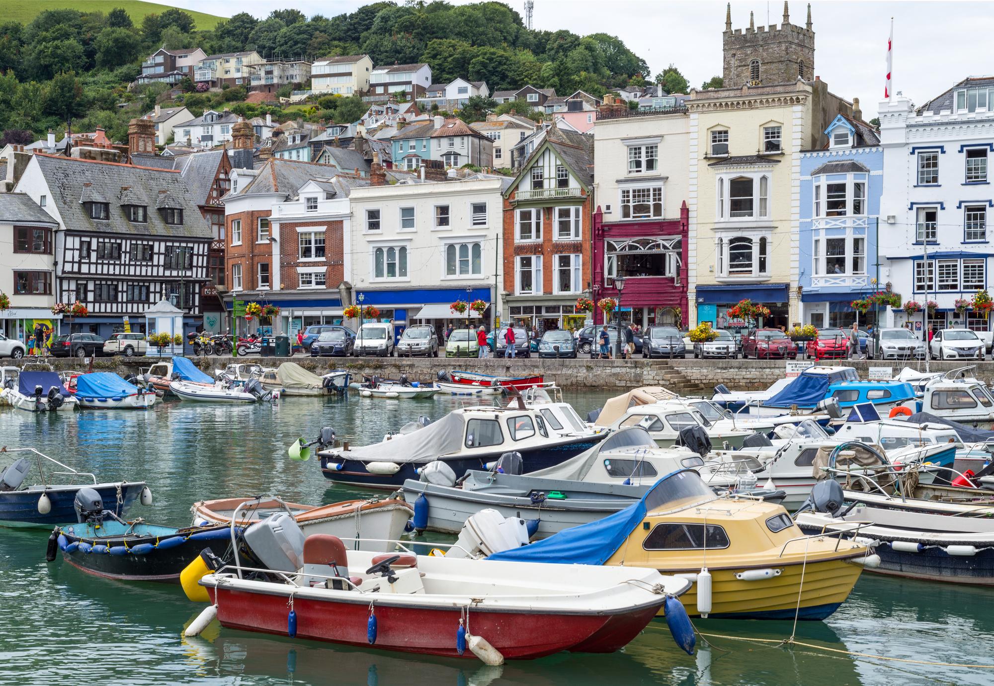 Harbour in Dartmouth, South Hams in the daytime