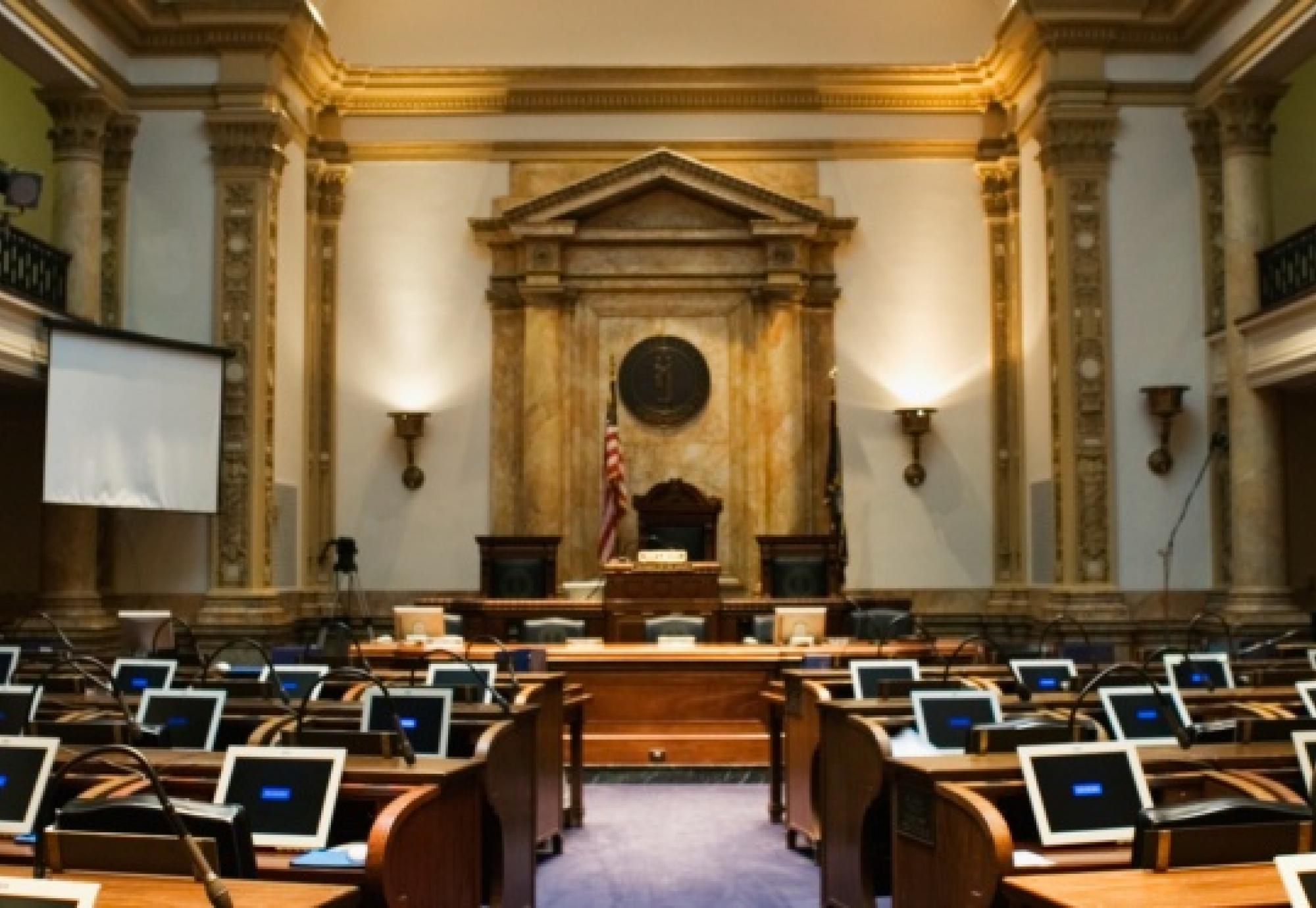 Inside of a government building