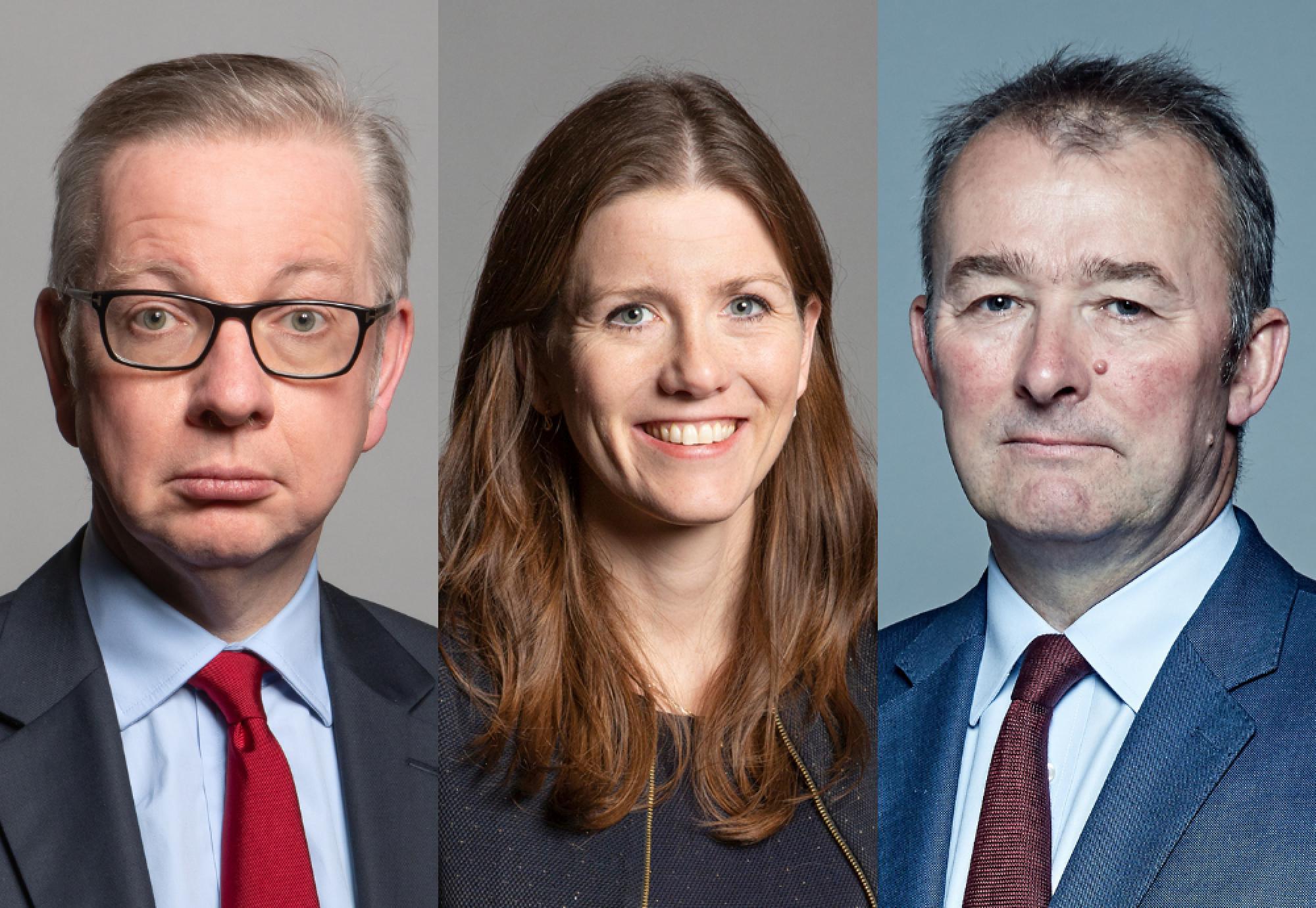 Michael Gove, Michelle Donelan and Simon Hart