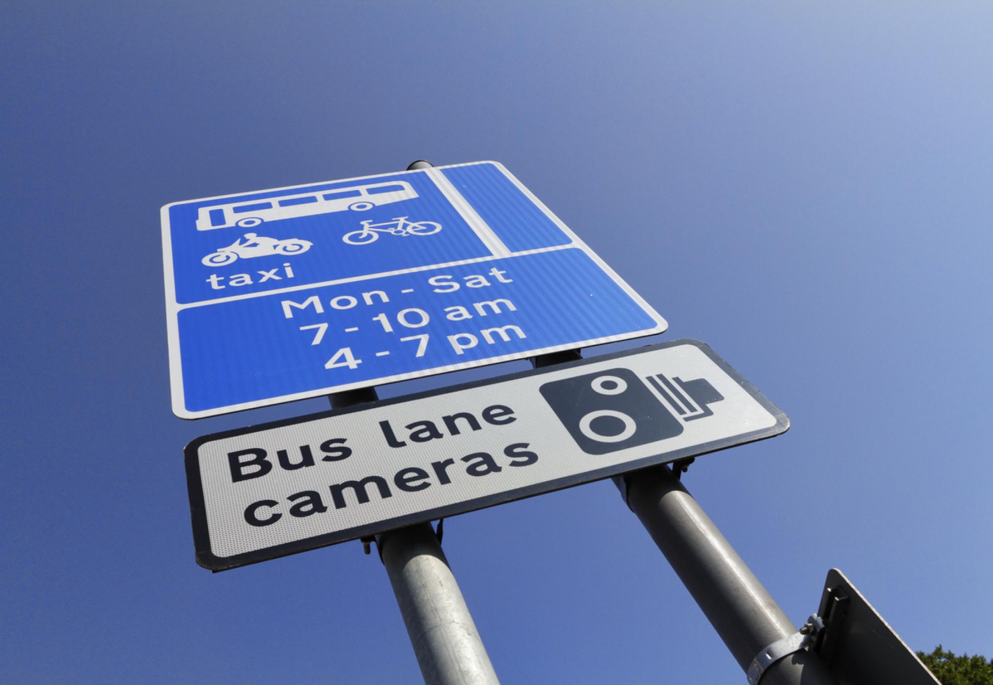 Bus lane sign