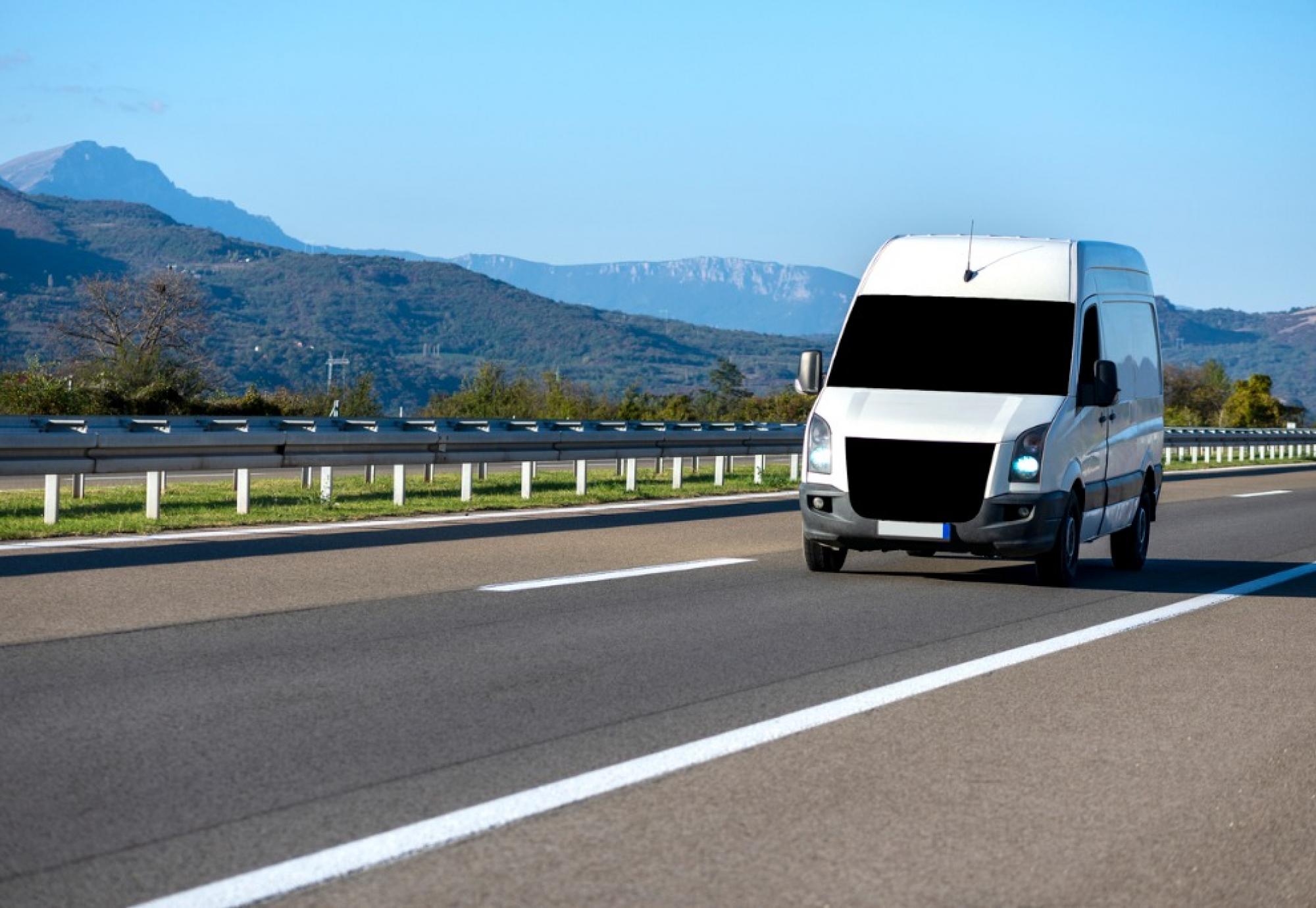 An electric van, much like those employed by Sevenoaks District Council