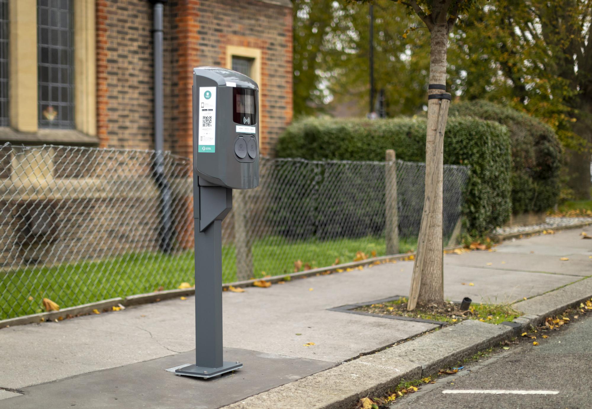 Liberty Charge electric vehicle charging point on the street
