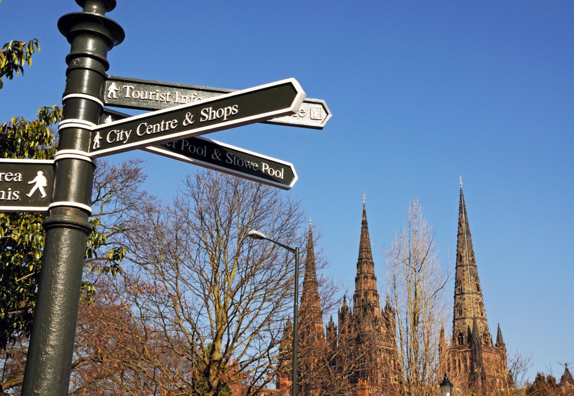 Street sign in lichfield