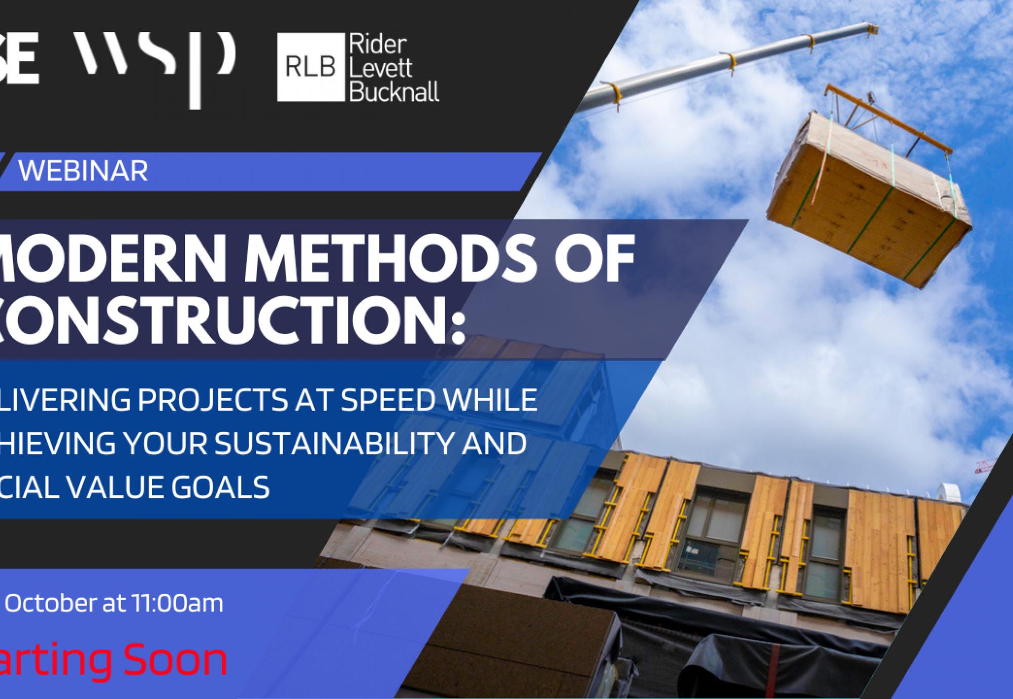 Webinar | Modern methods of construction