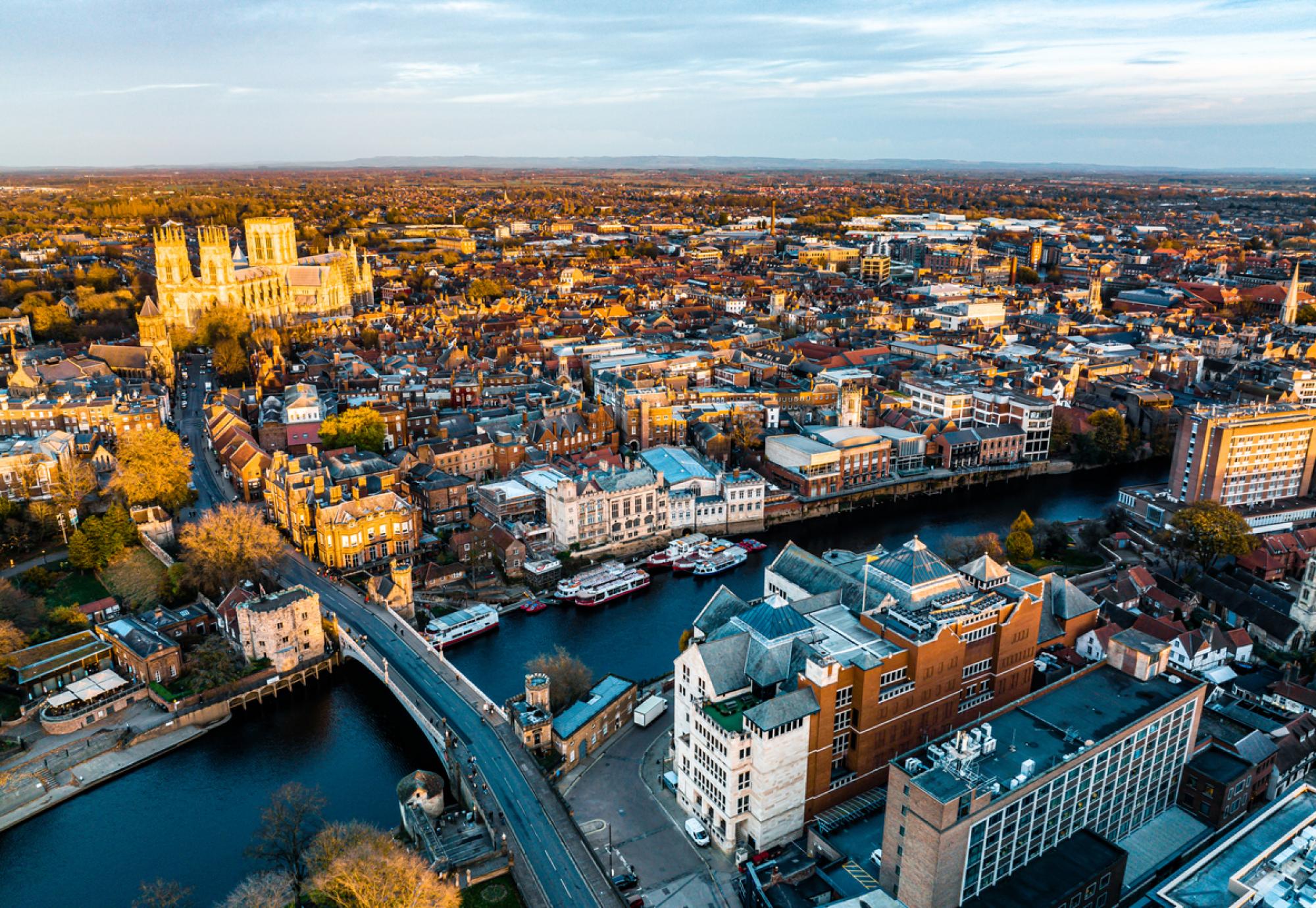 Aerial view of York