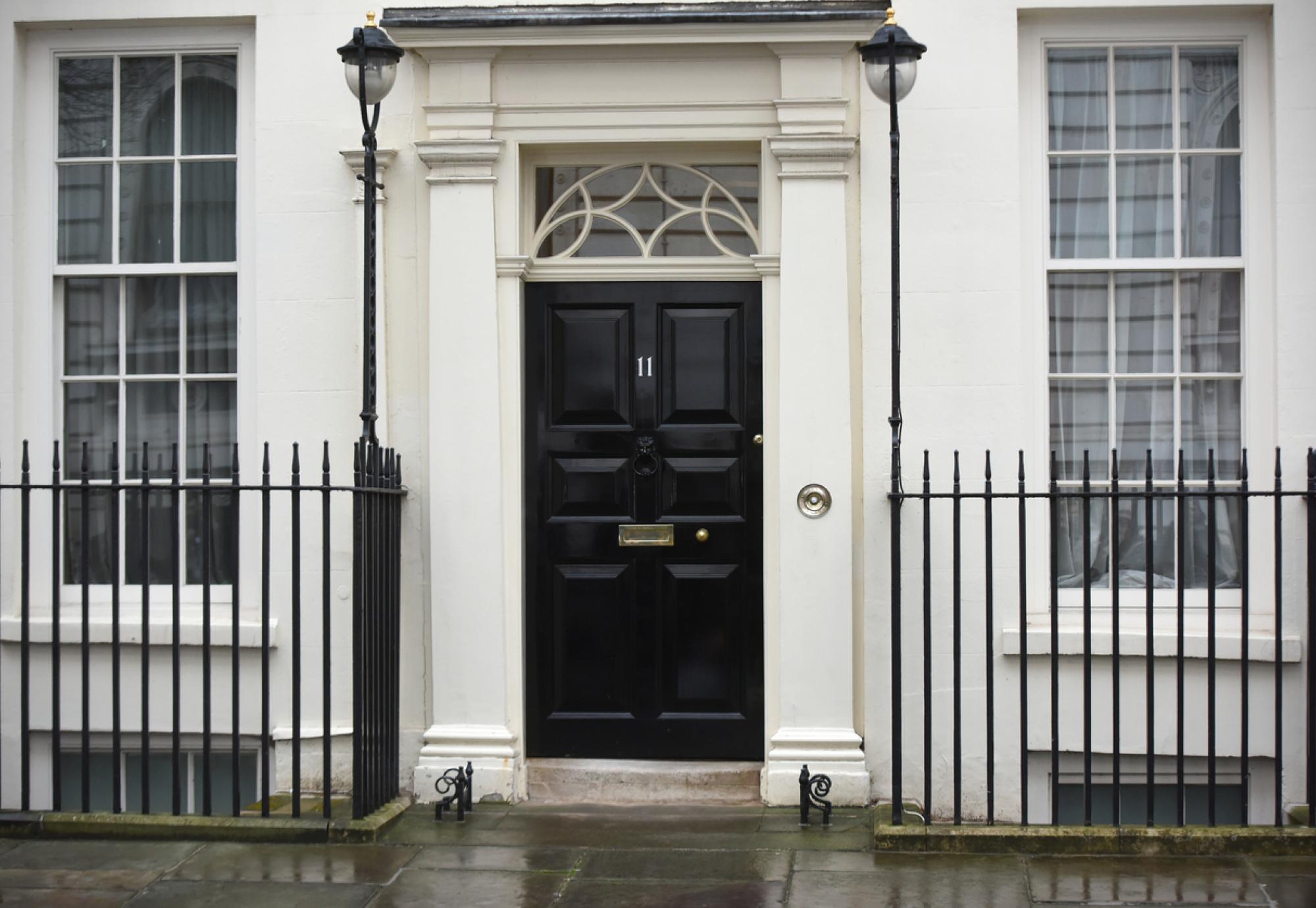The door to 11, Downing Street