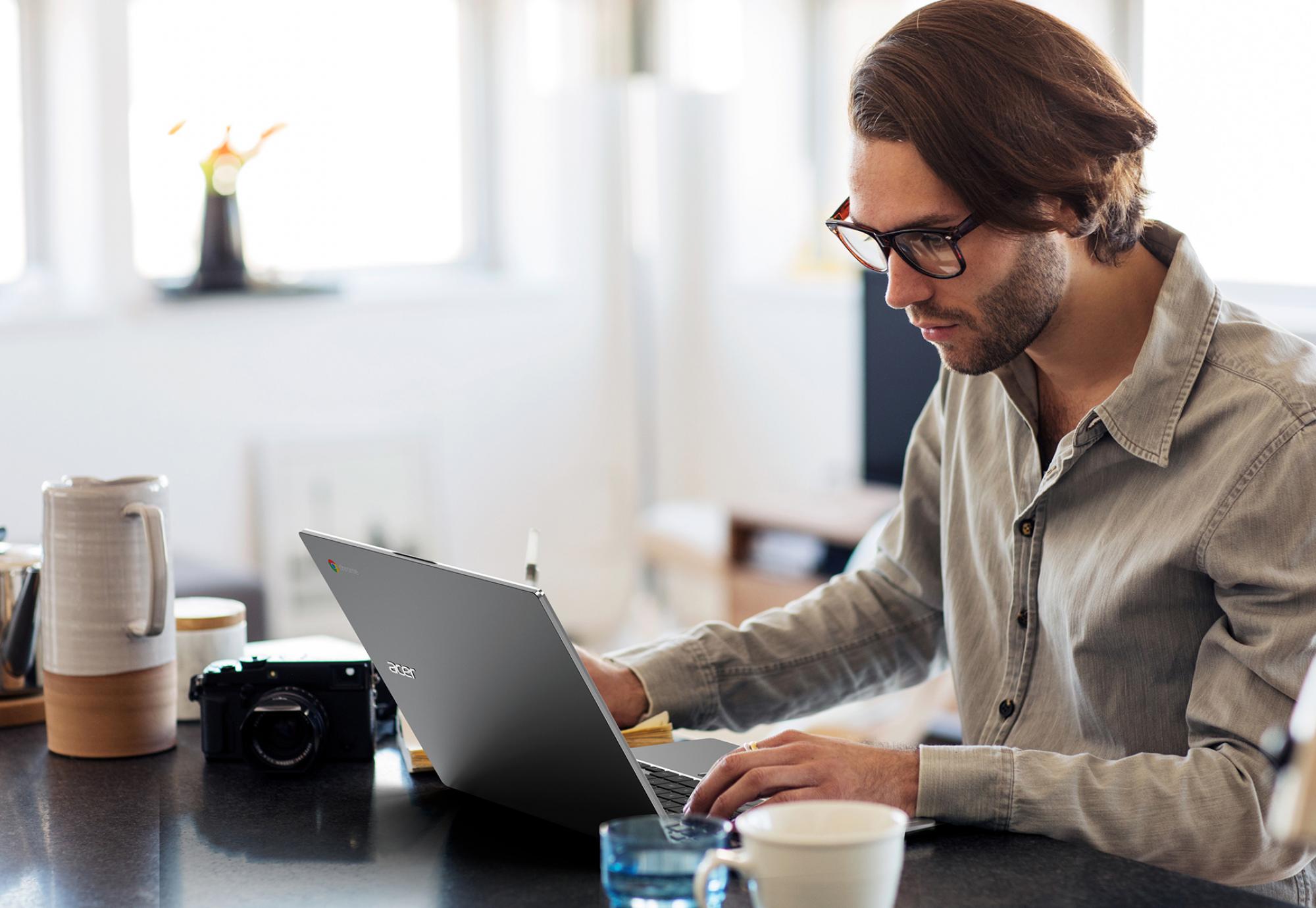 Man on computer