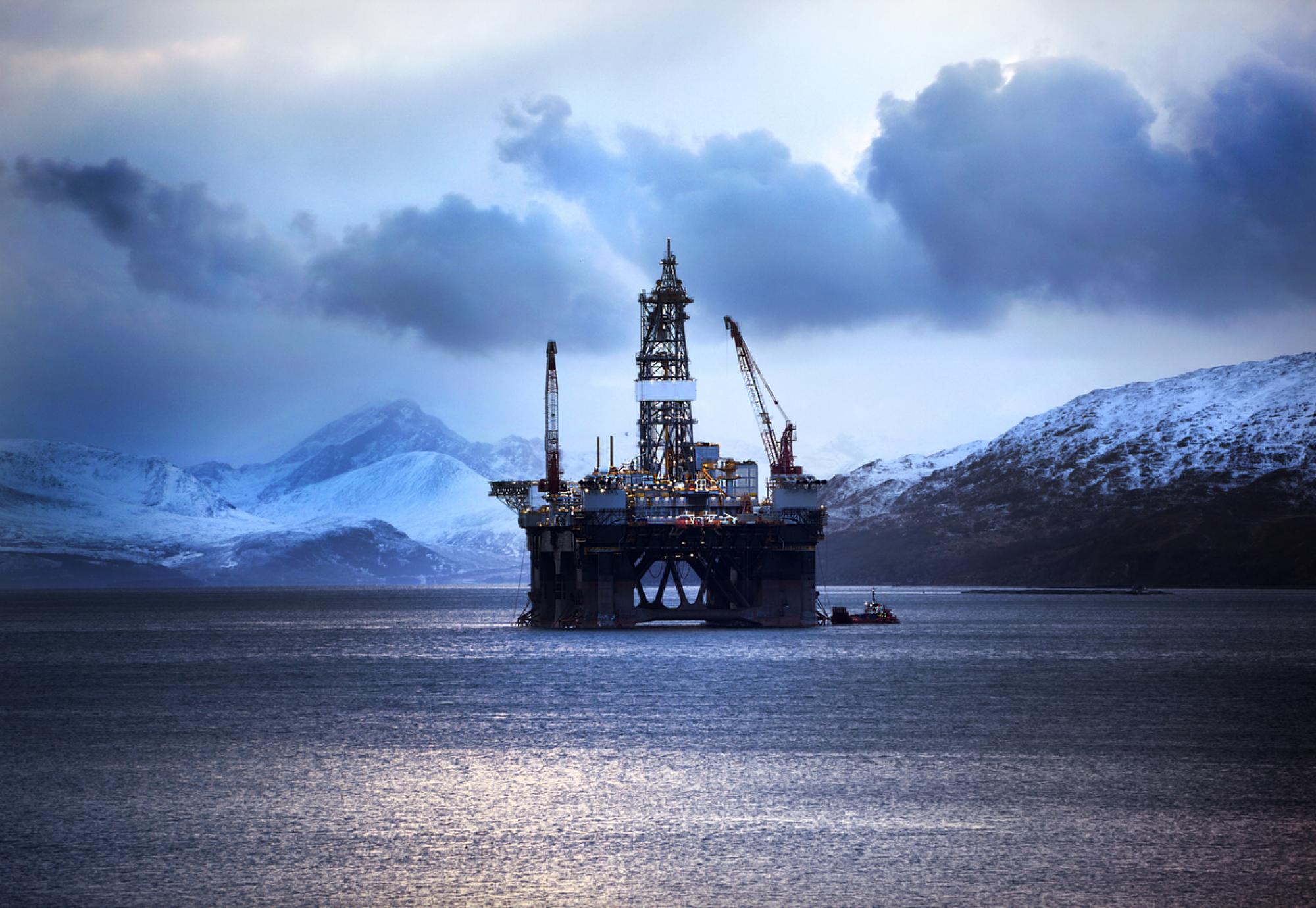 oil rig in Scotland