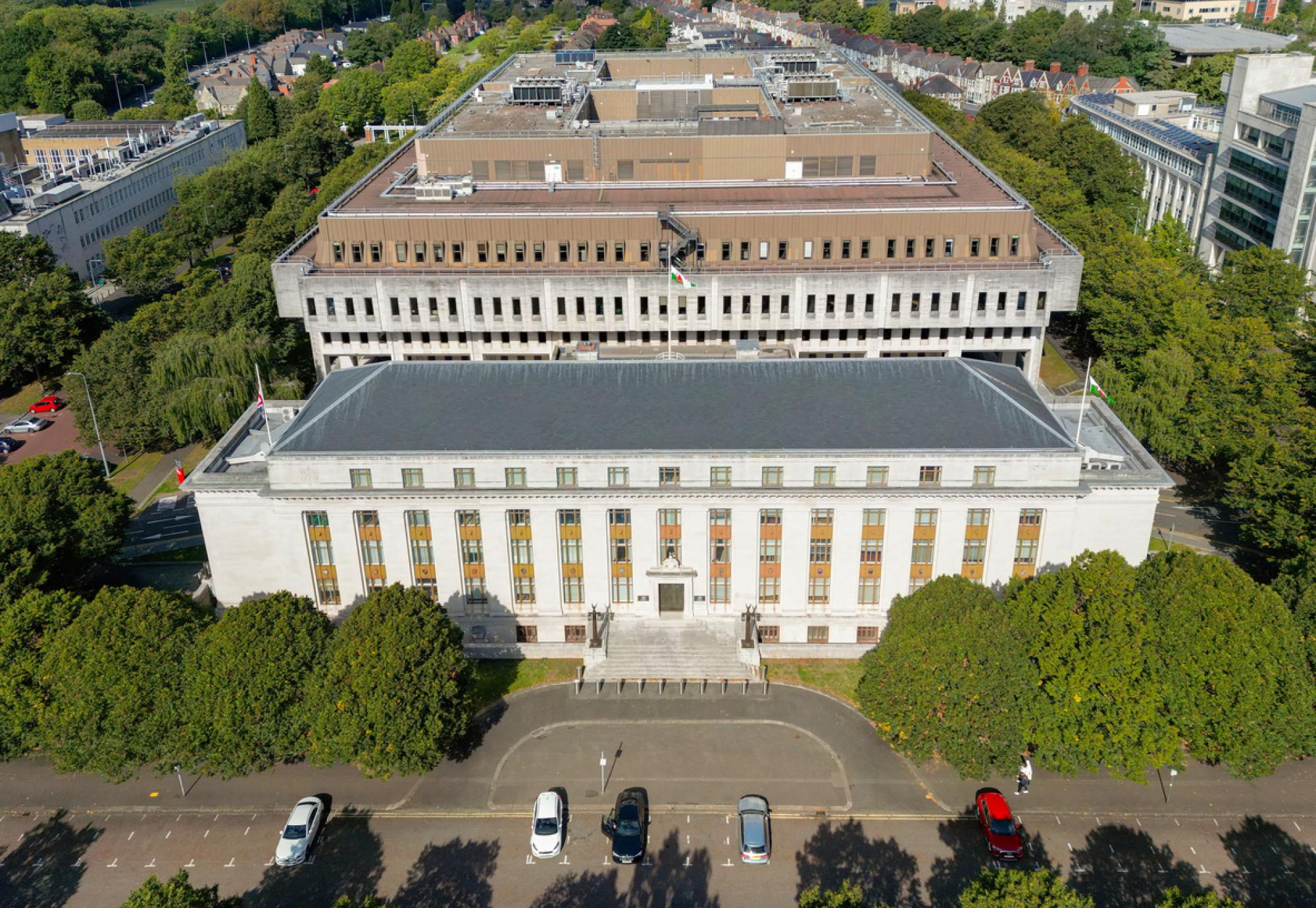 Welsh Government building in Cardiff