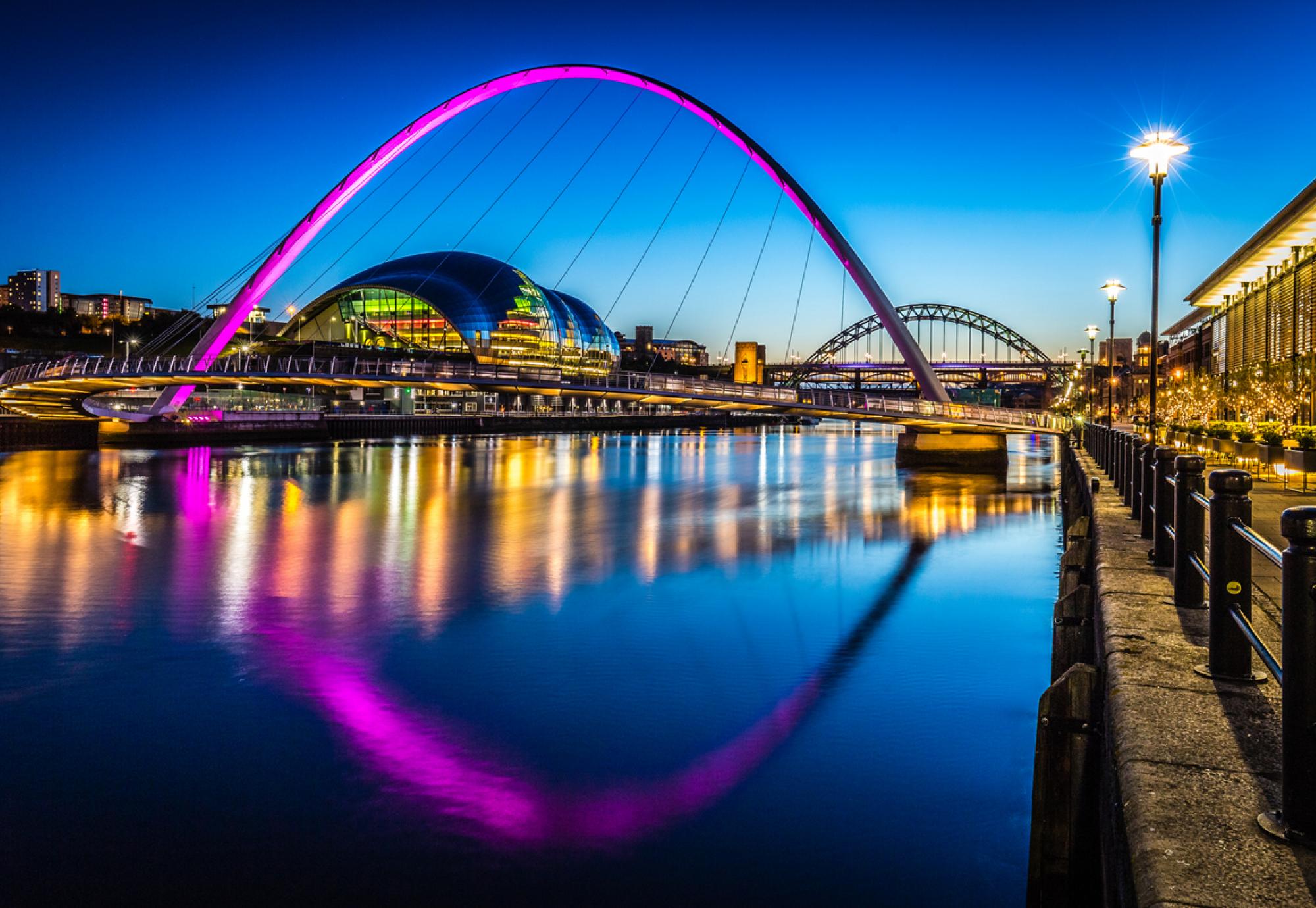 Newcastle in twilight