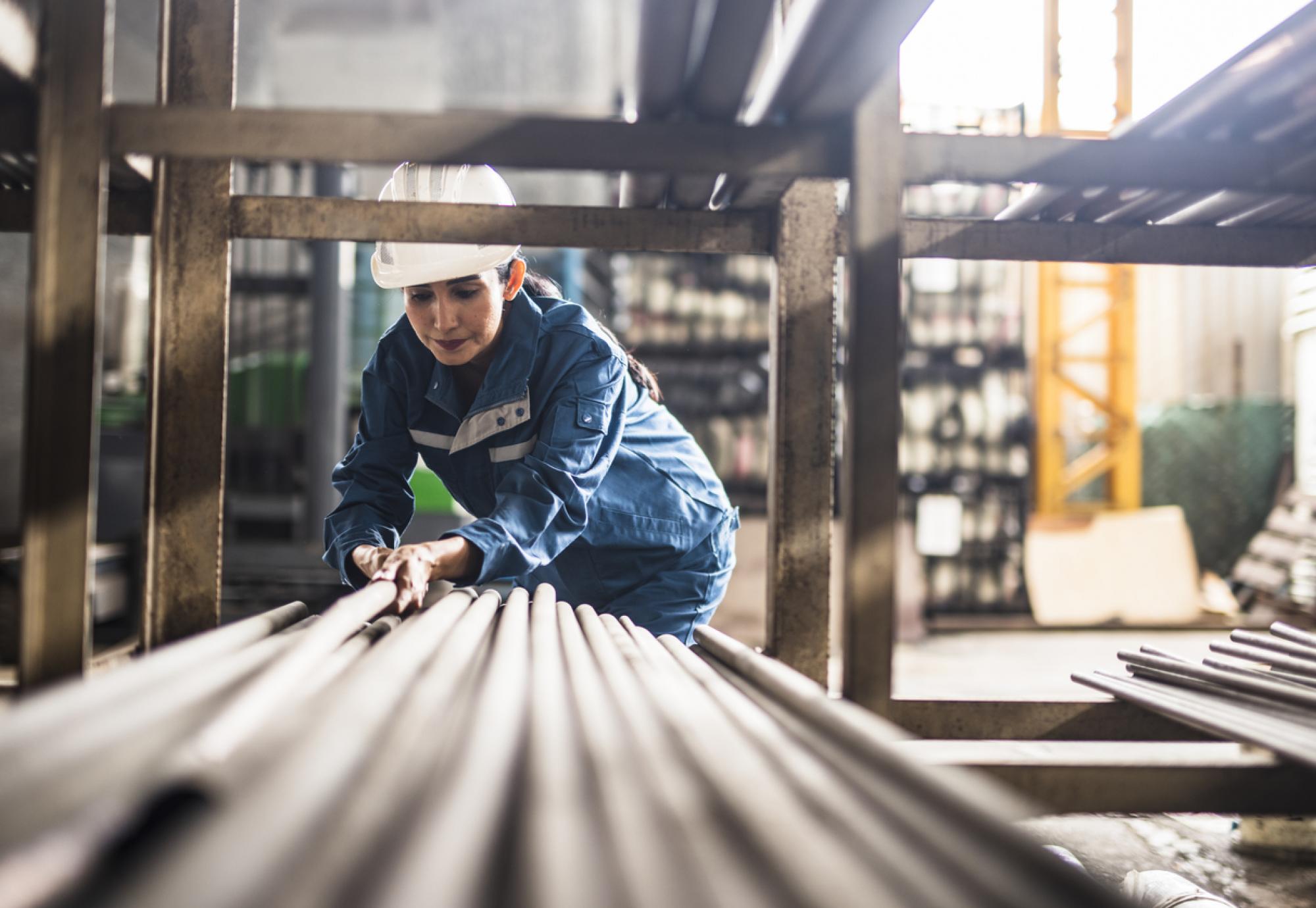 Woman in industrial work