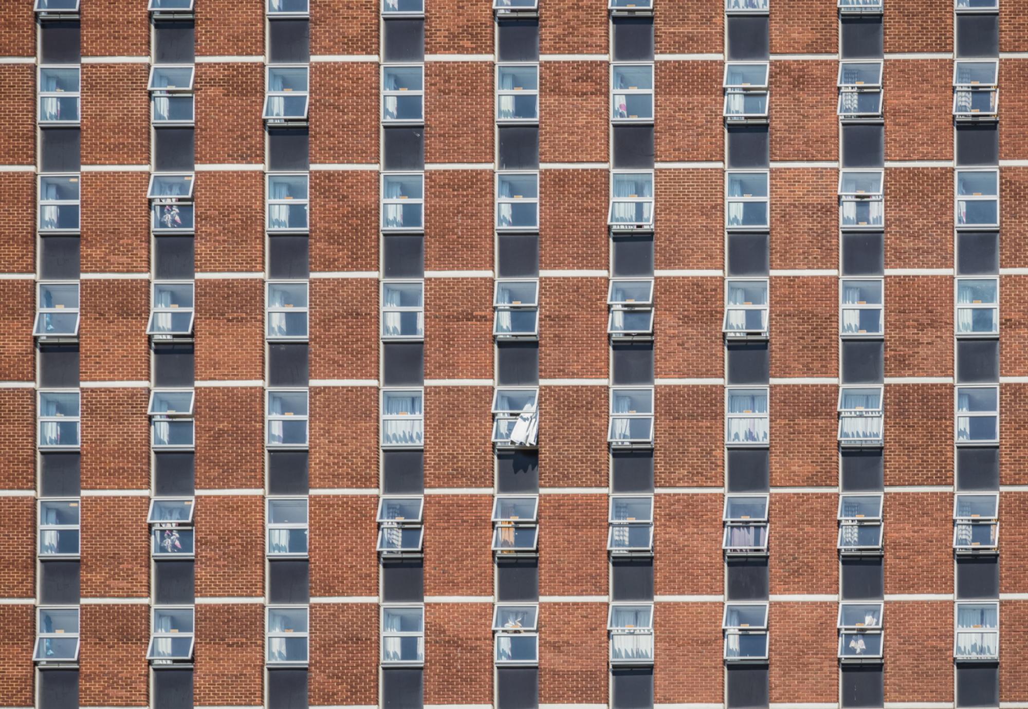 Facade of apartment building