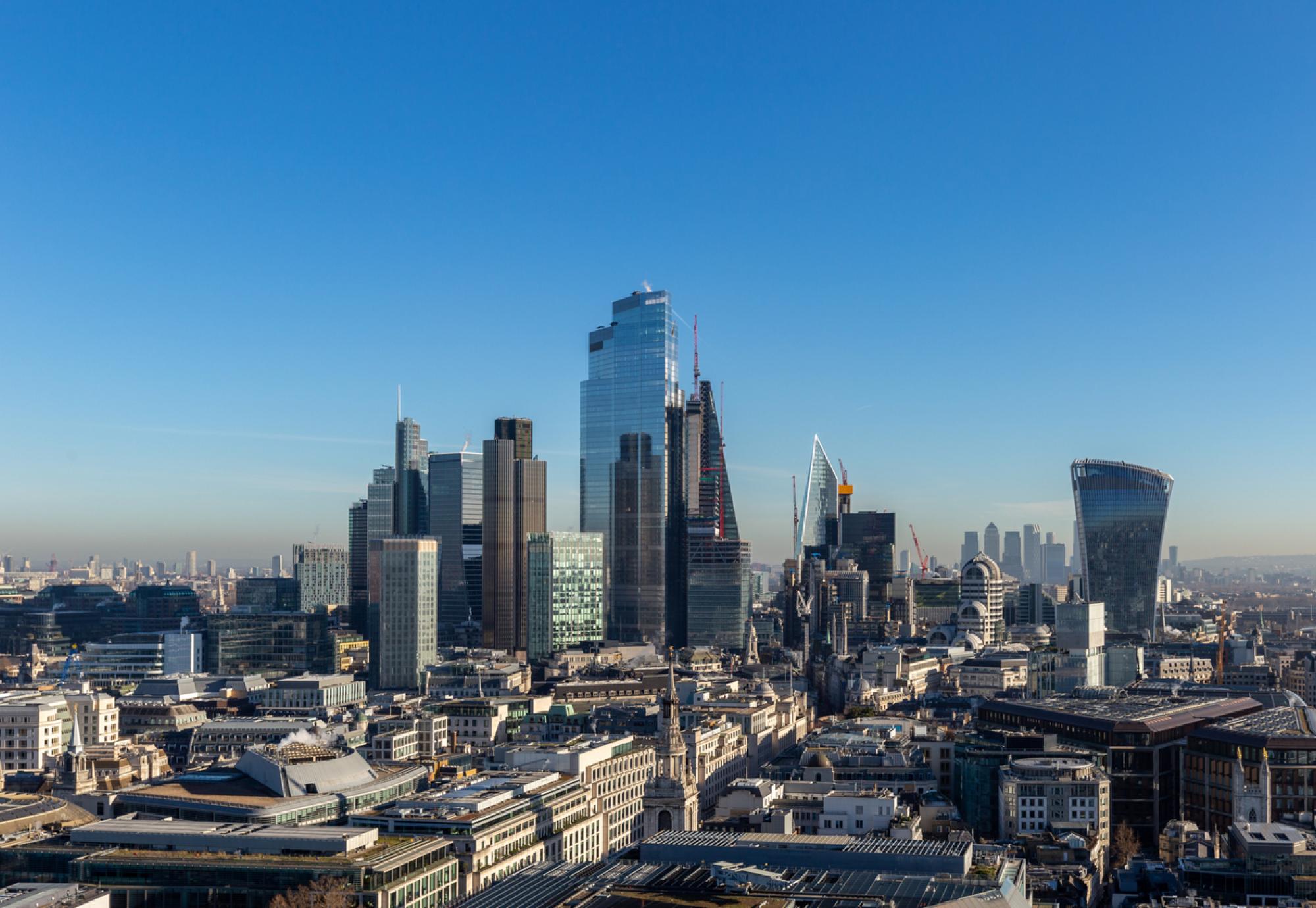 View of London skyline from St Paul's Cathederal