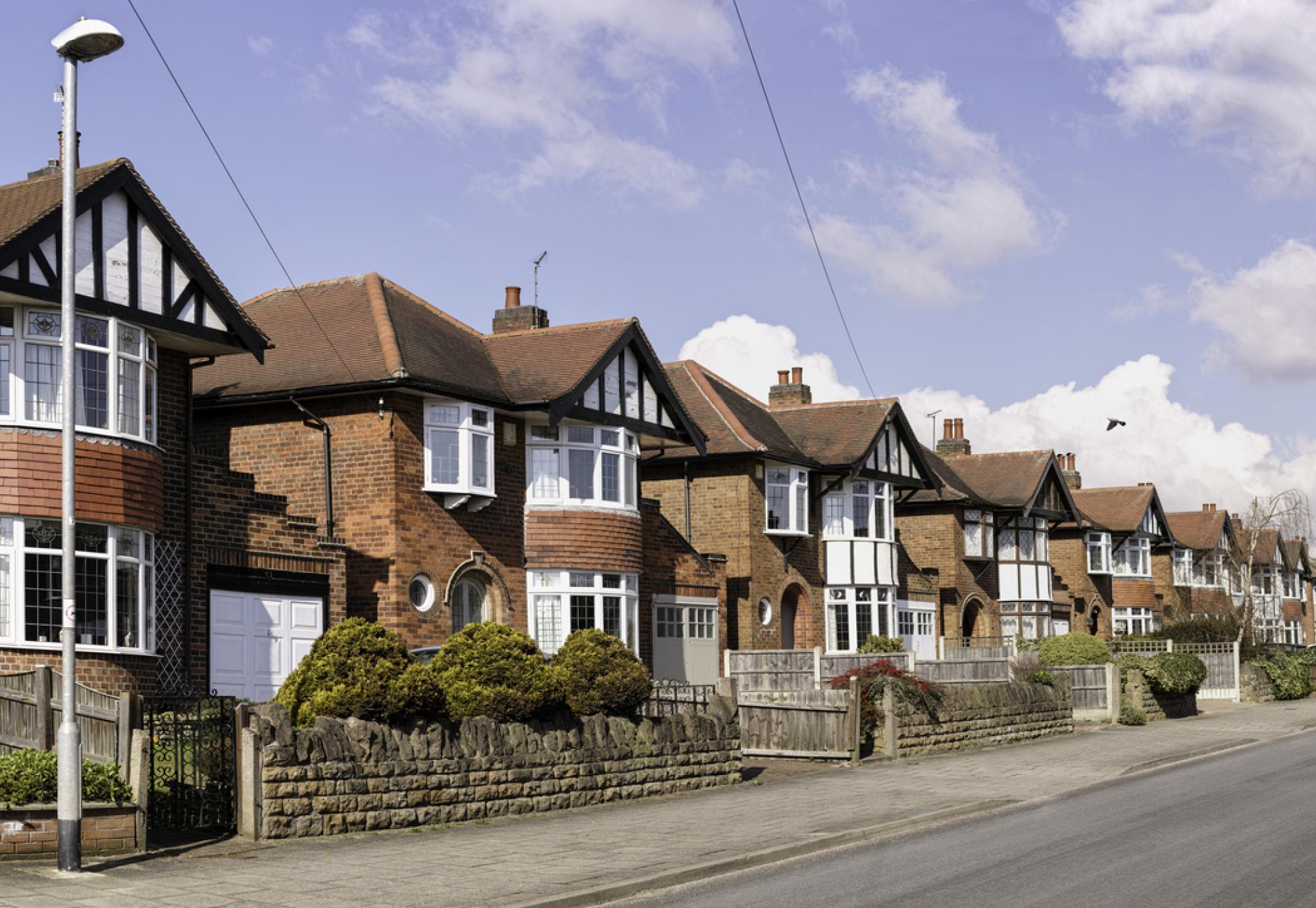 Terraced houses in UK