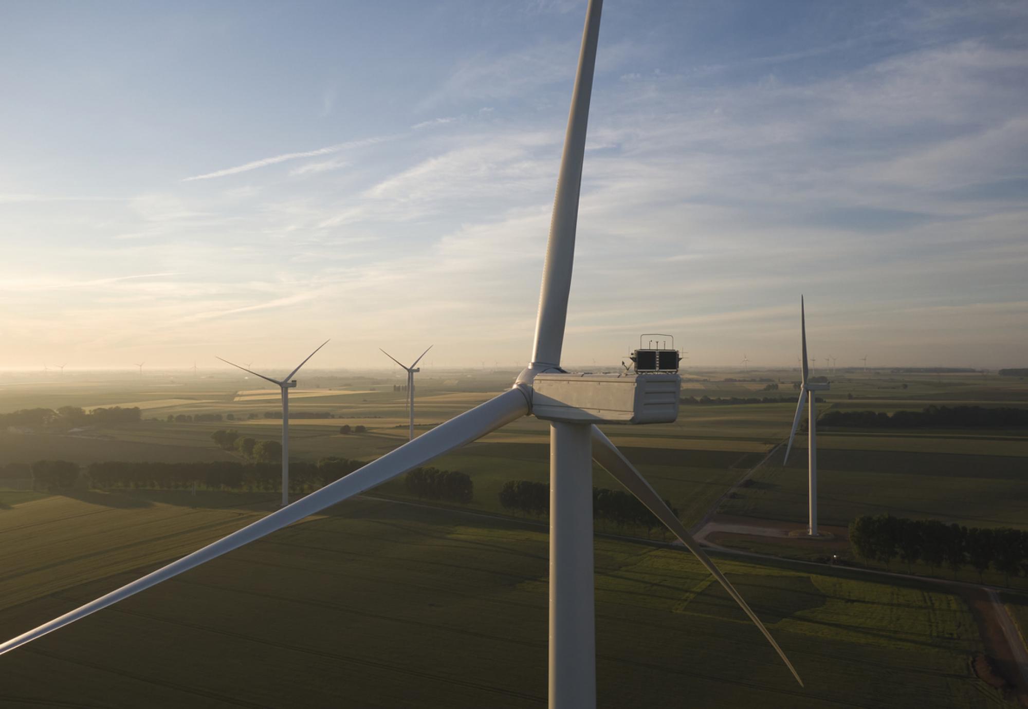 Wind turbines in England