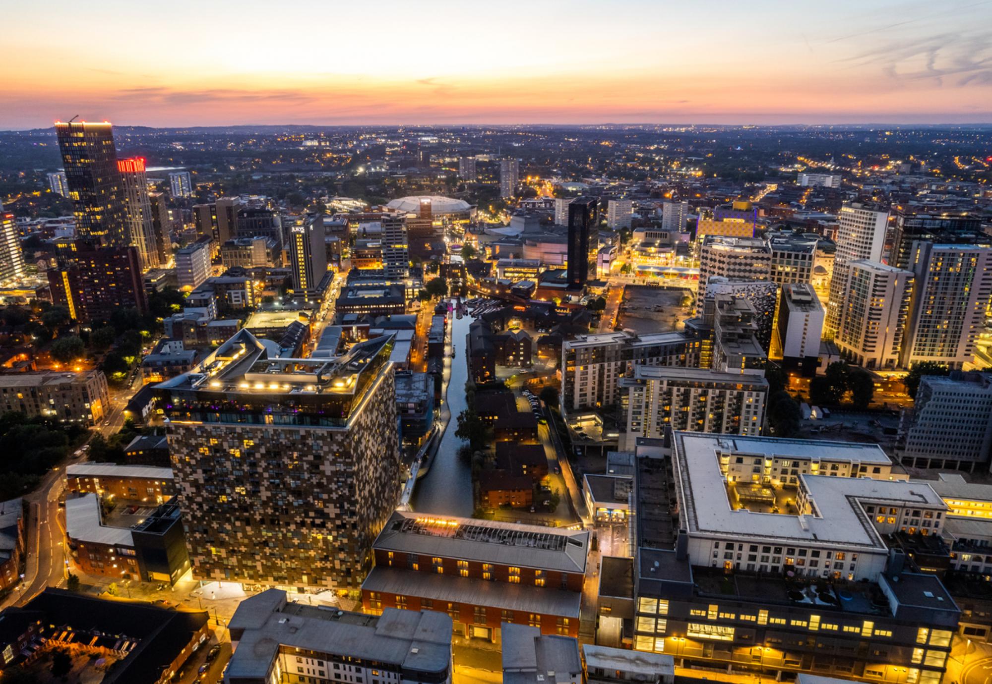 Birmingham at night