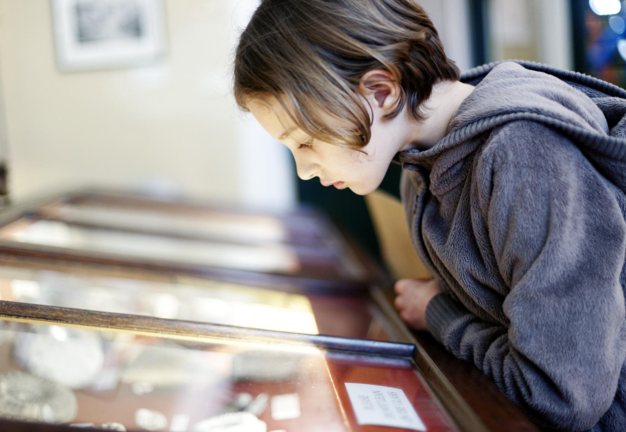 Chid learning in a museum