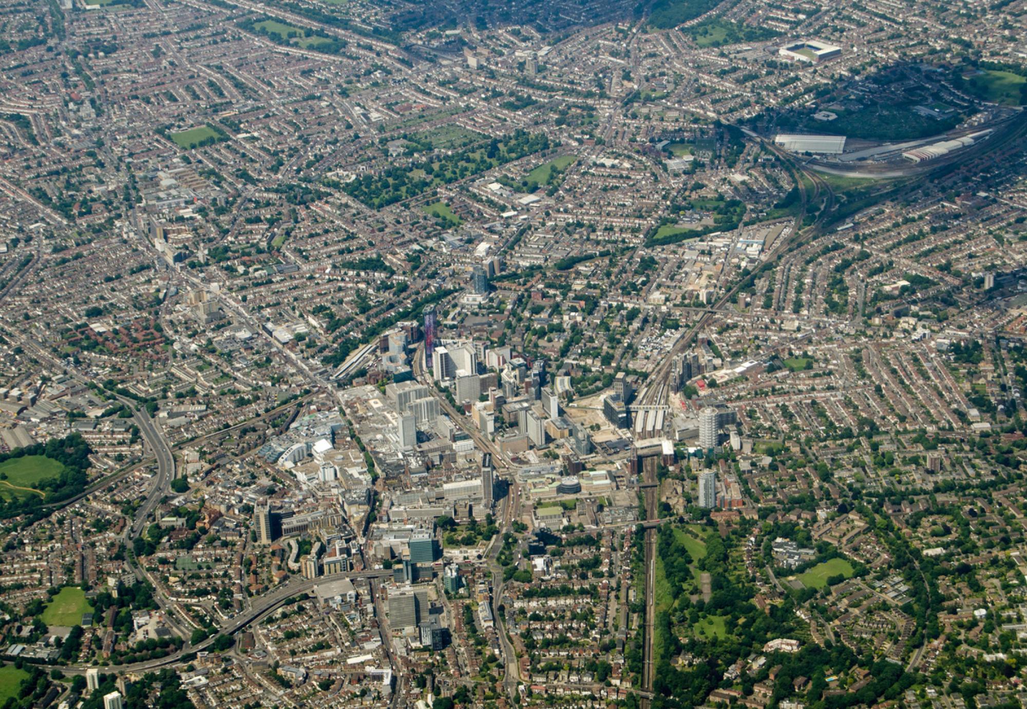 Aerial view of Croydon