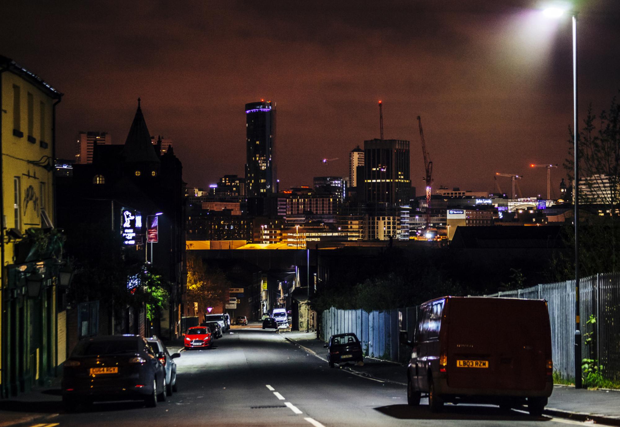 Birmingham at night