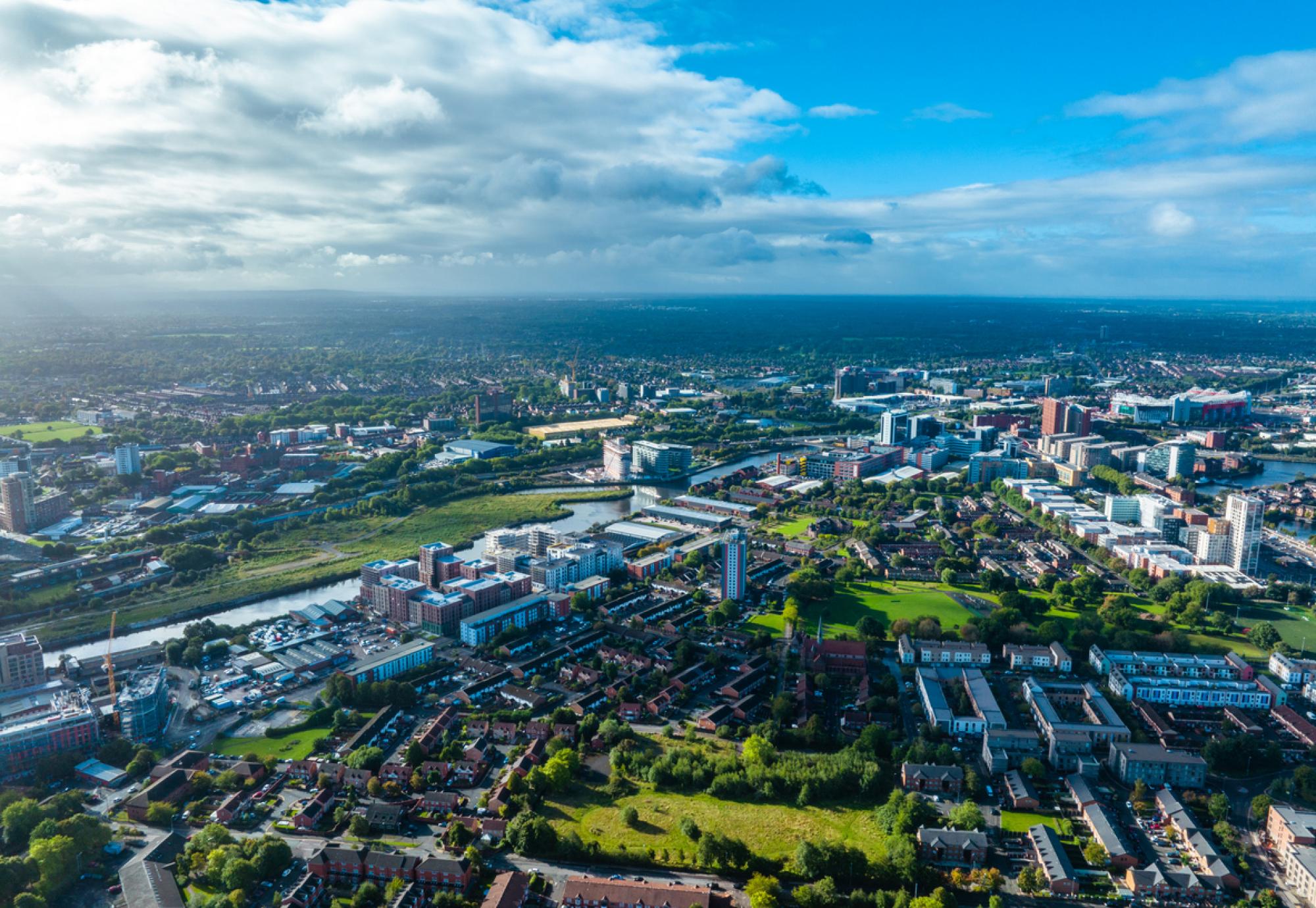 View of Greater Manchester from the air