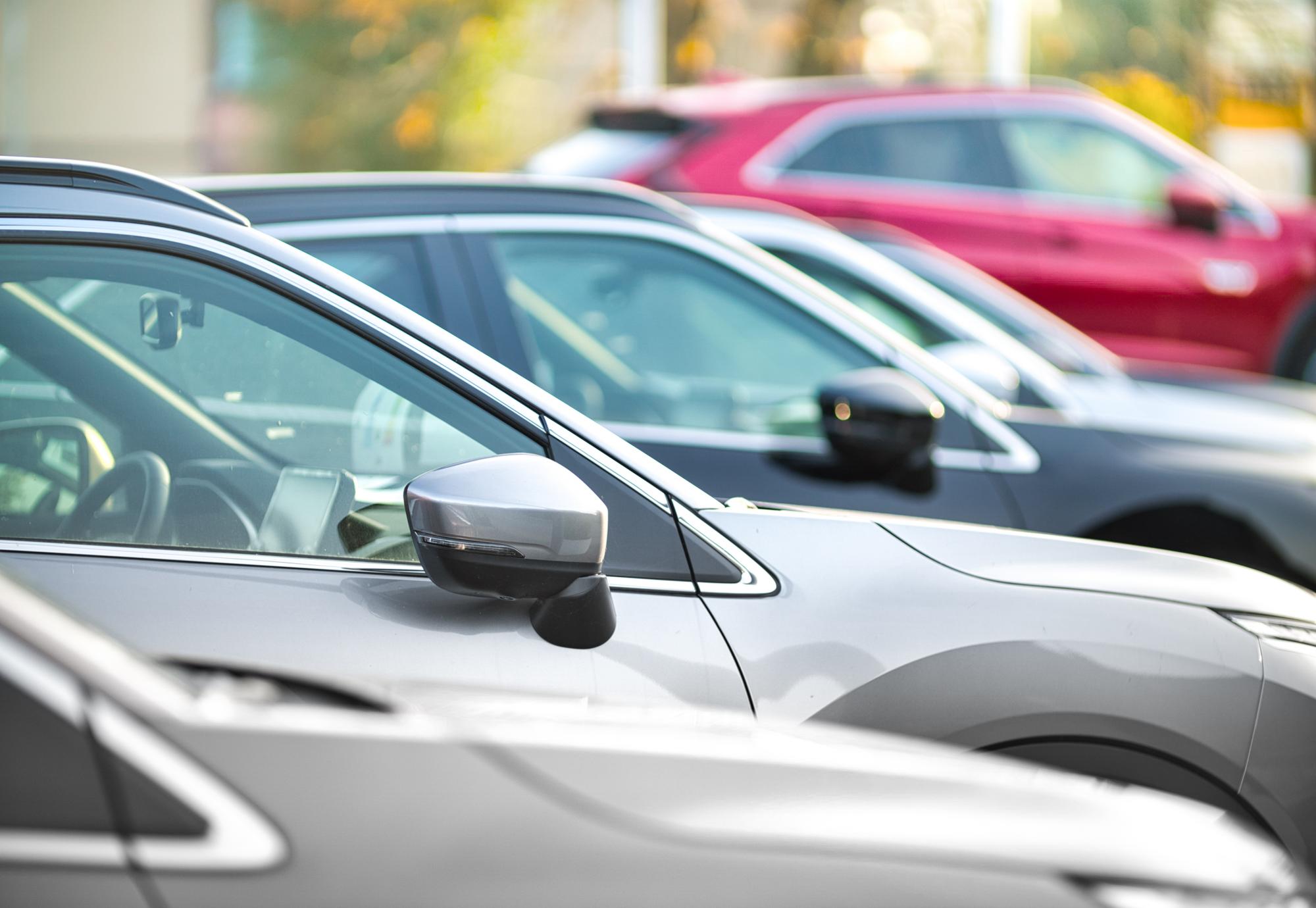 Cars in a car park