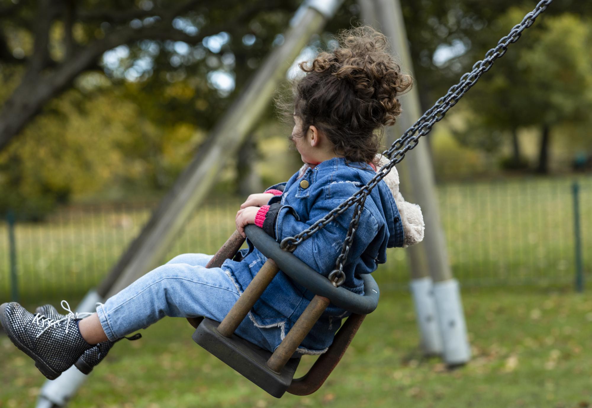Child on a swing
