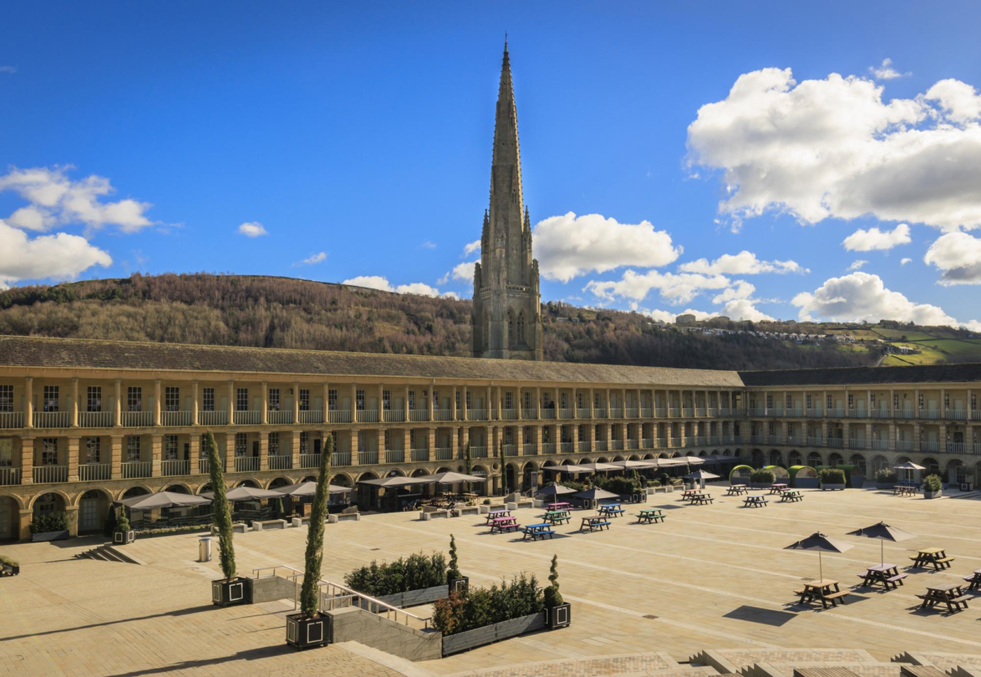 Piece Hall, Halifax on a Sunday day