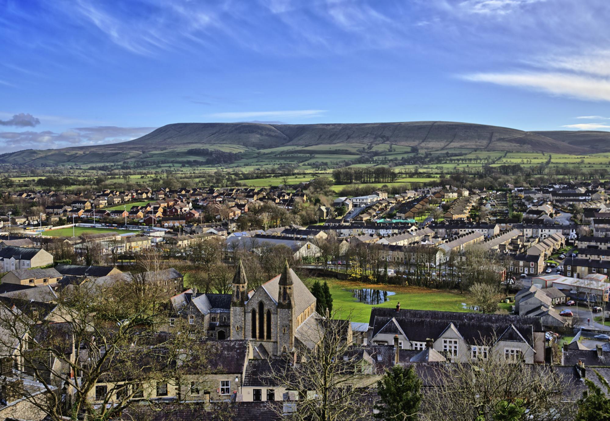 View of Pendle Hill from Clitheroe