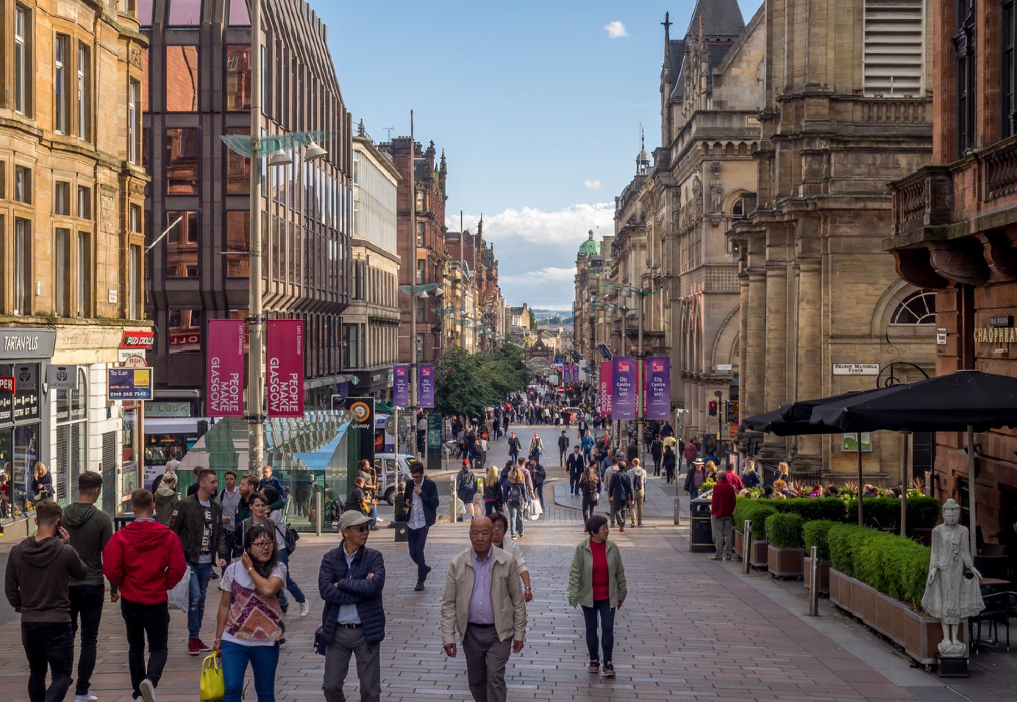 High street in Glasgow