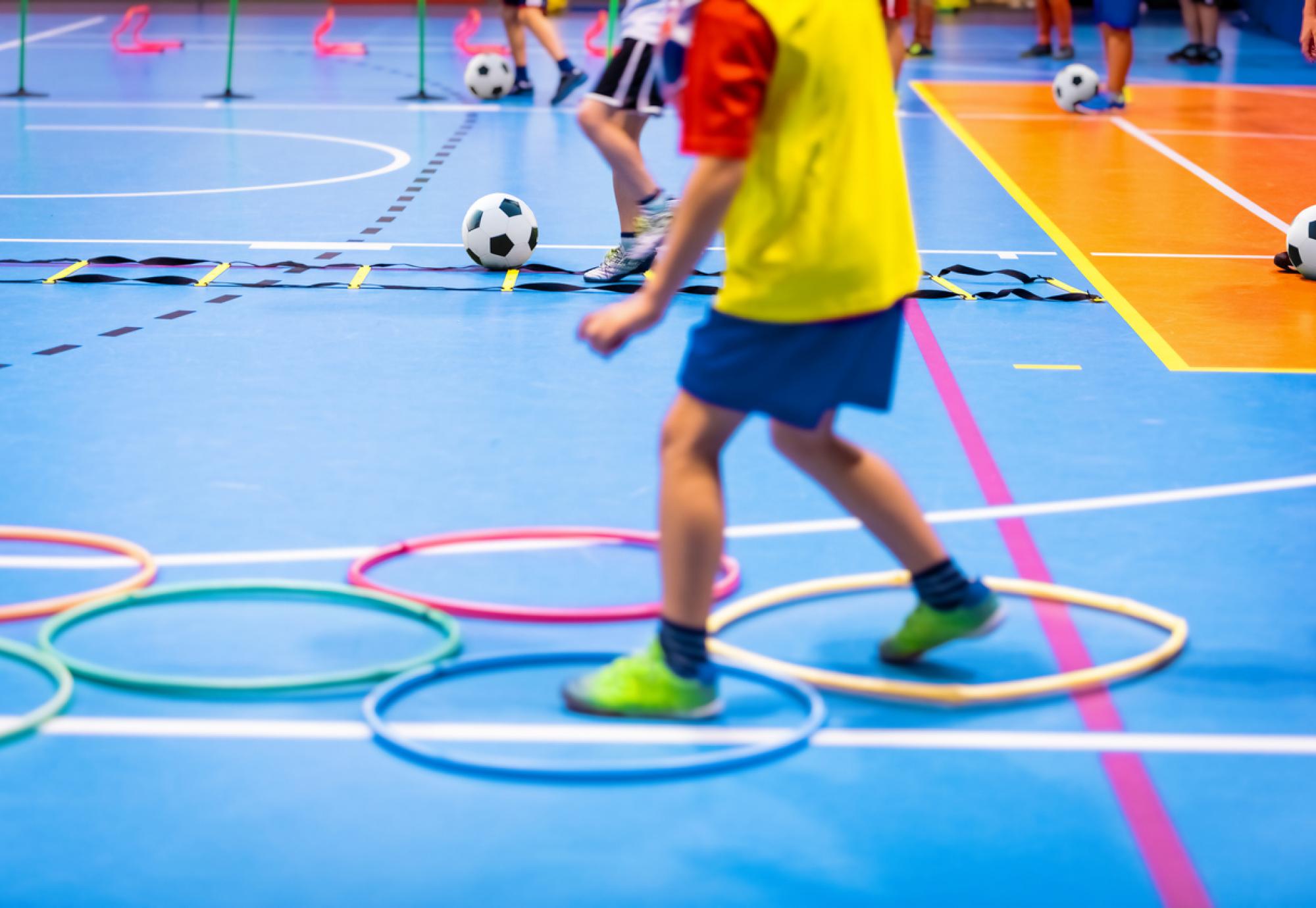 Child taking part in out-of-school sporting activities