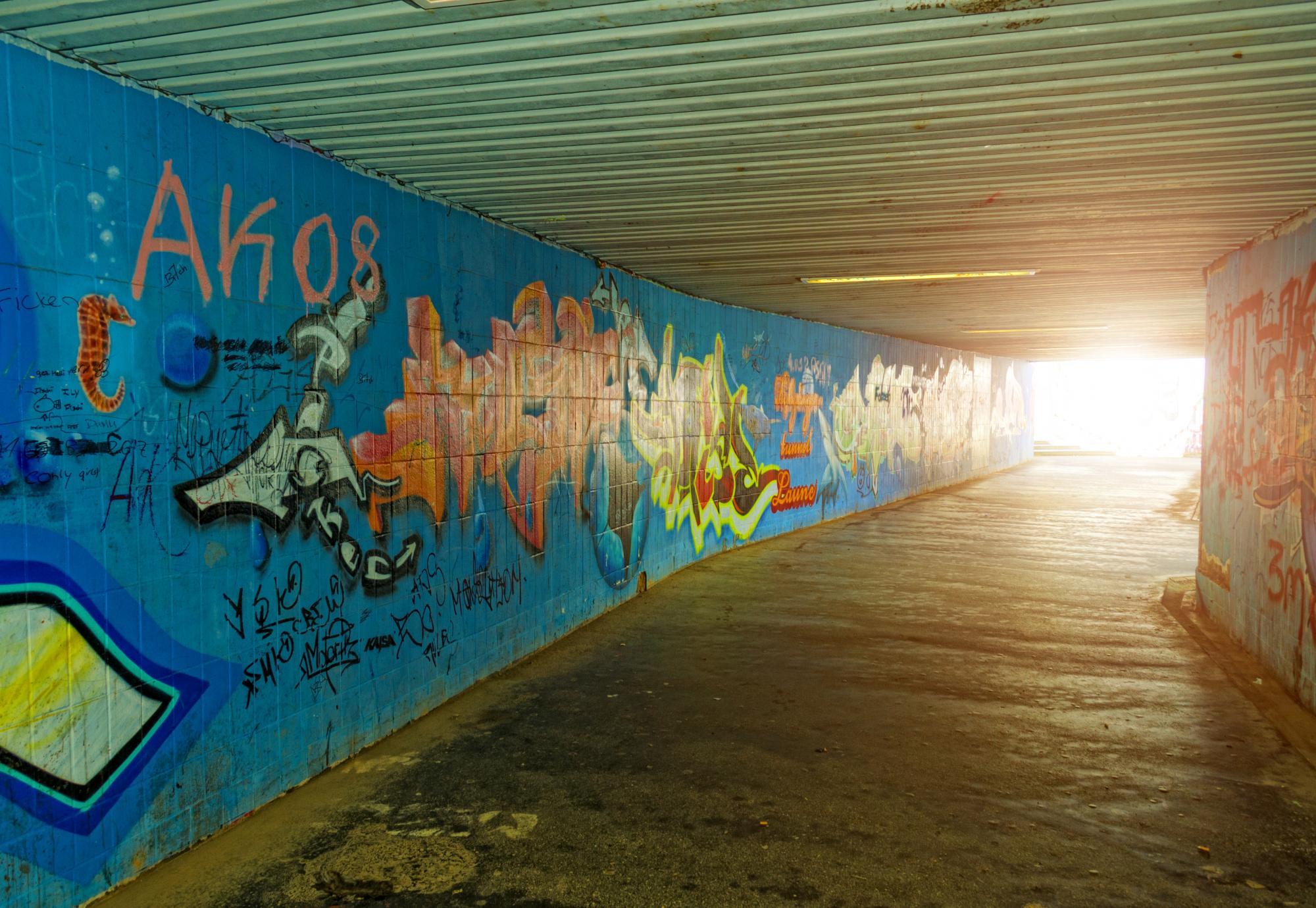 Graffiti on a wall, and example of ASB