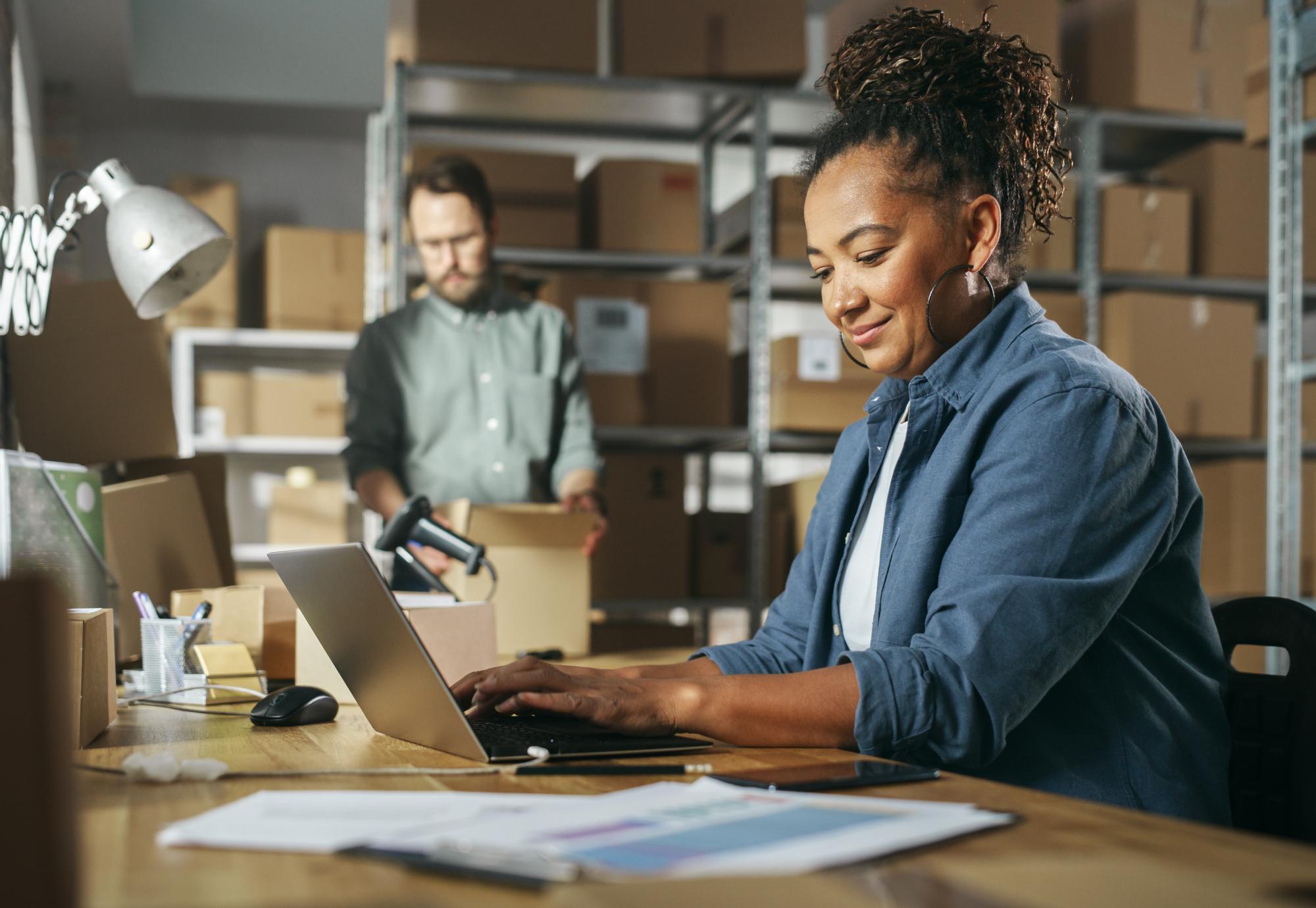 Woman running a small to medium sized enterprise