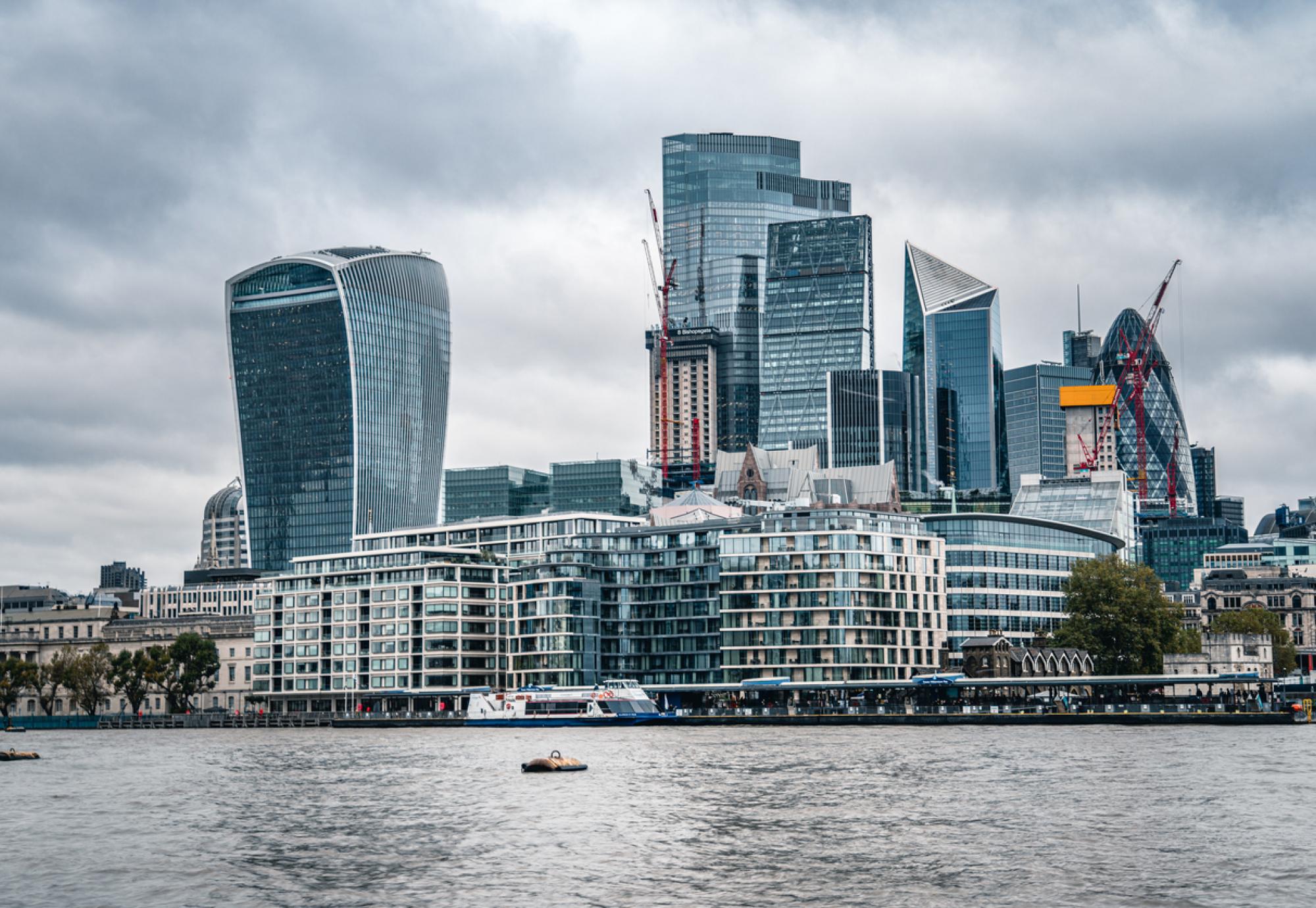 Image of the City of London from the River Thames