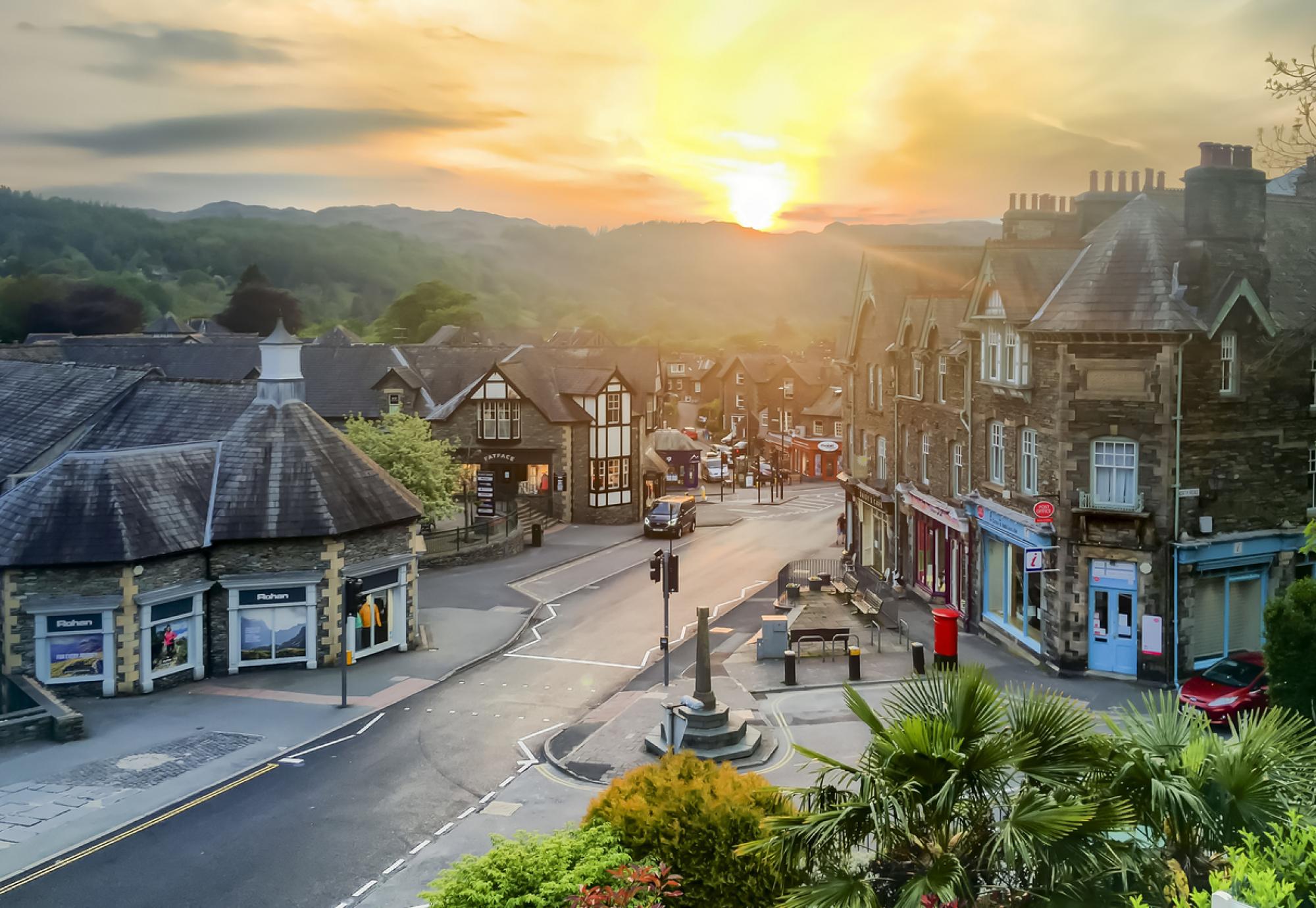 View across Ambleside in the Lake District, UK