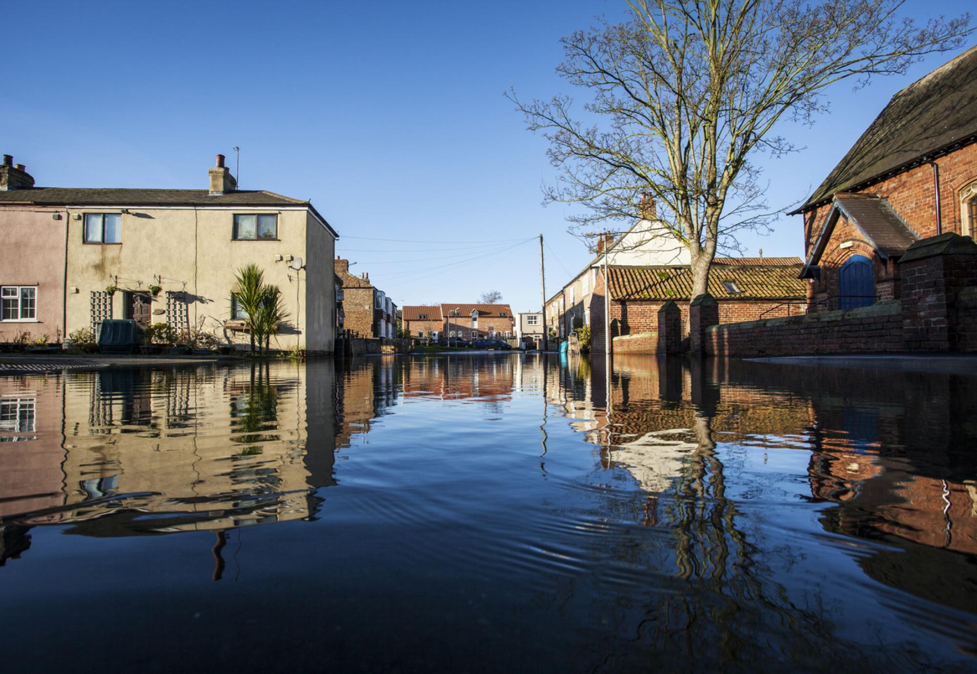 Flooded village