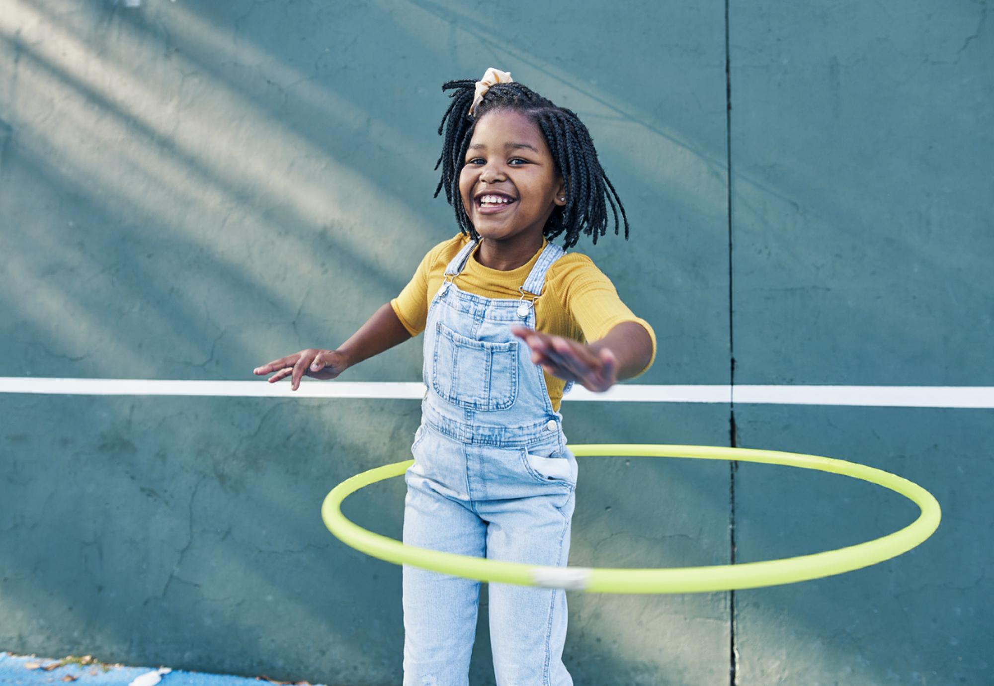 Child engaging in physical activity