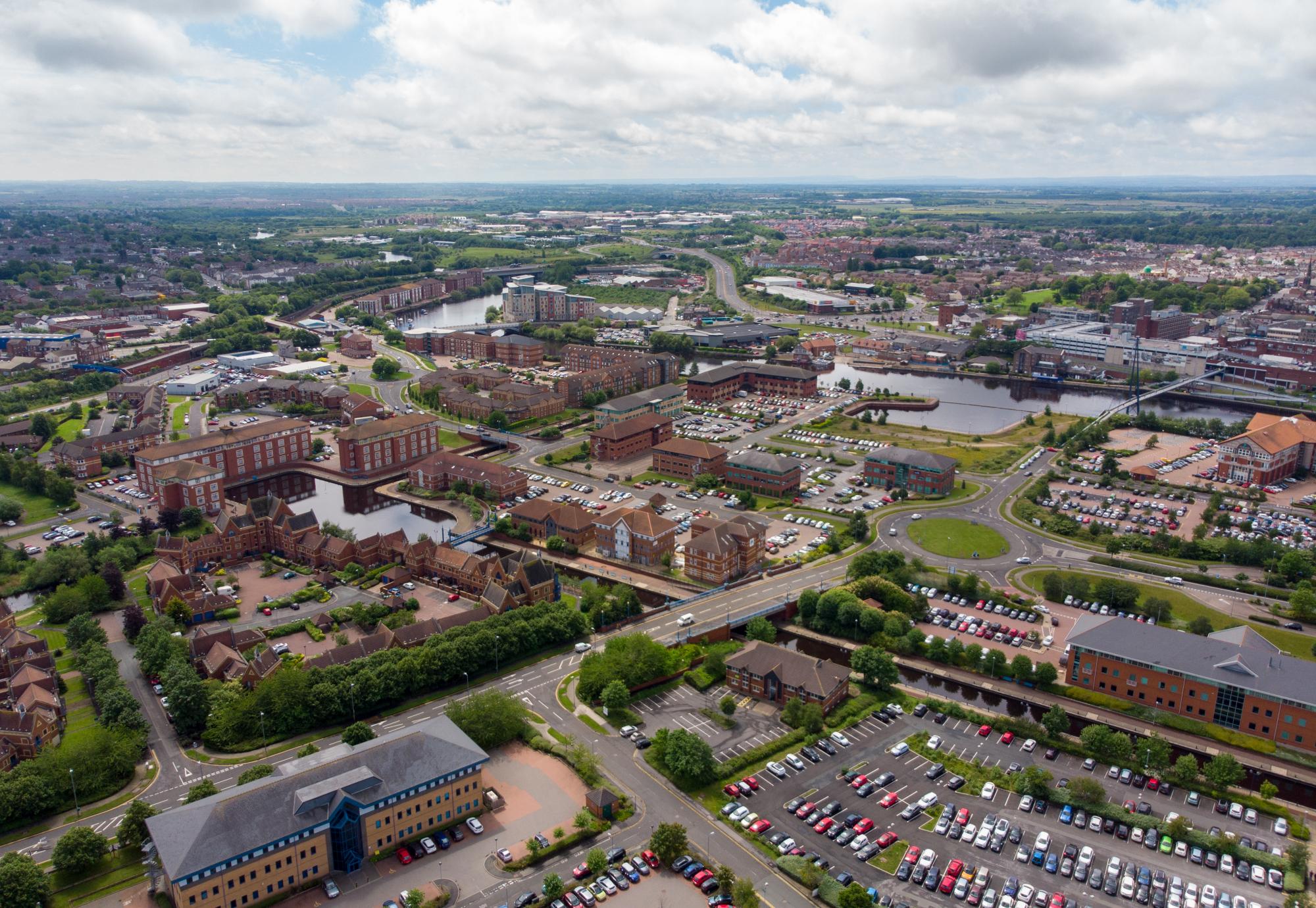 Aerial view of Middlesbrough