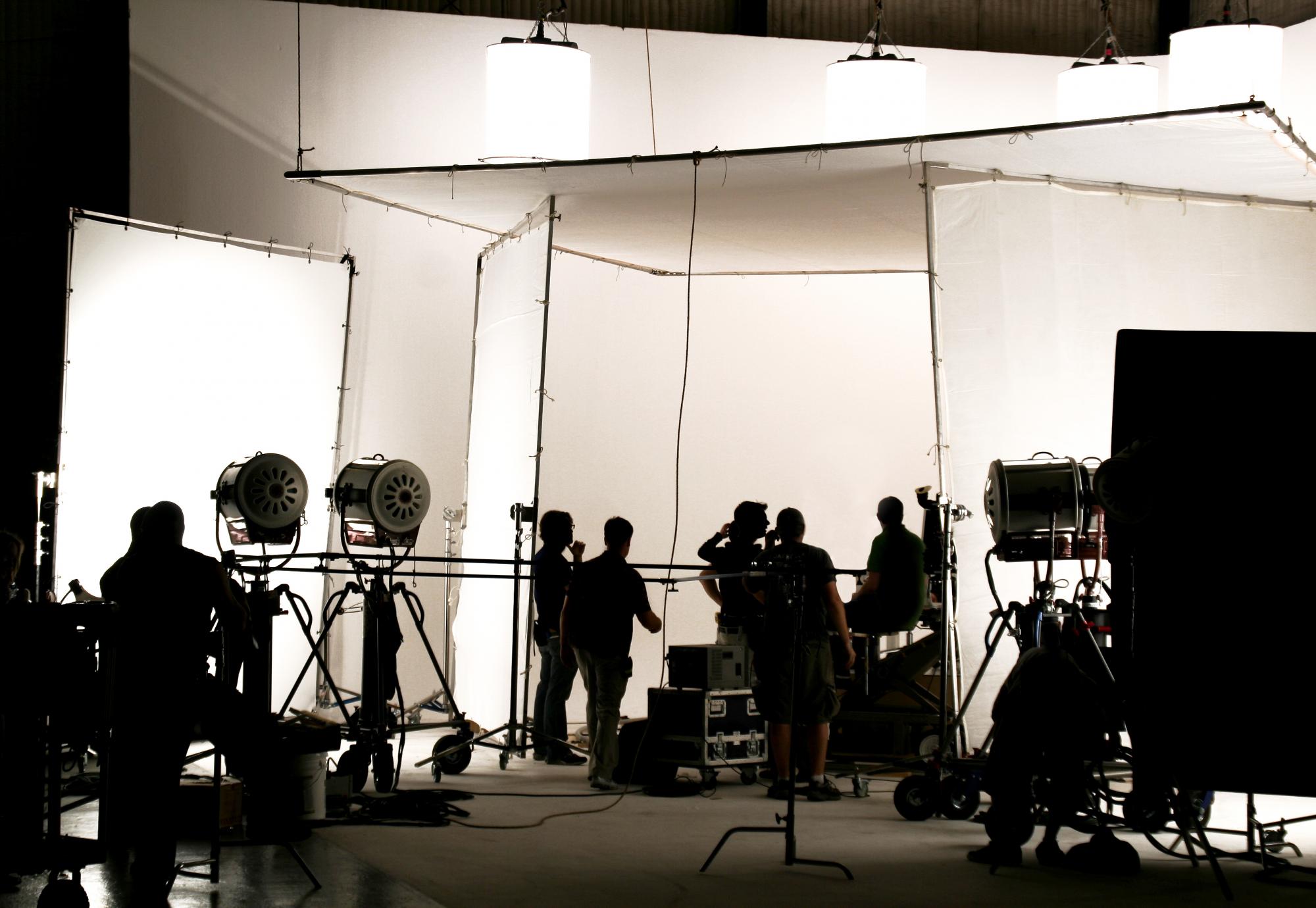 Television commercial production set