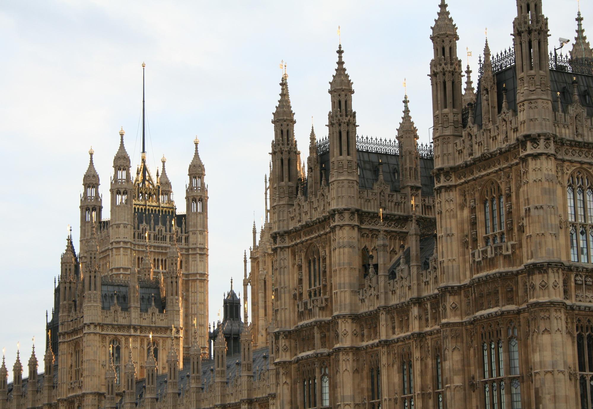The Houses of Parliament, The Palace of Westminster.