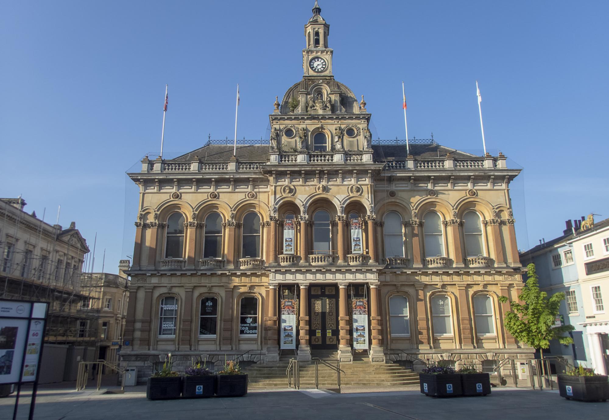 The Town Hall in Ipswich