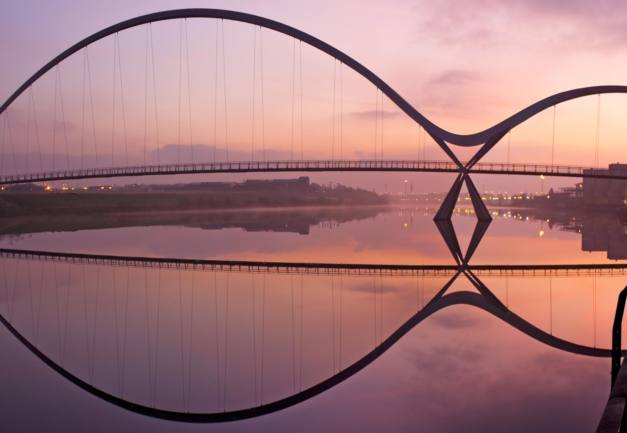 Sunset on Infinity Bridge Stockton on Tees