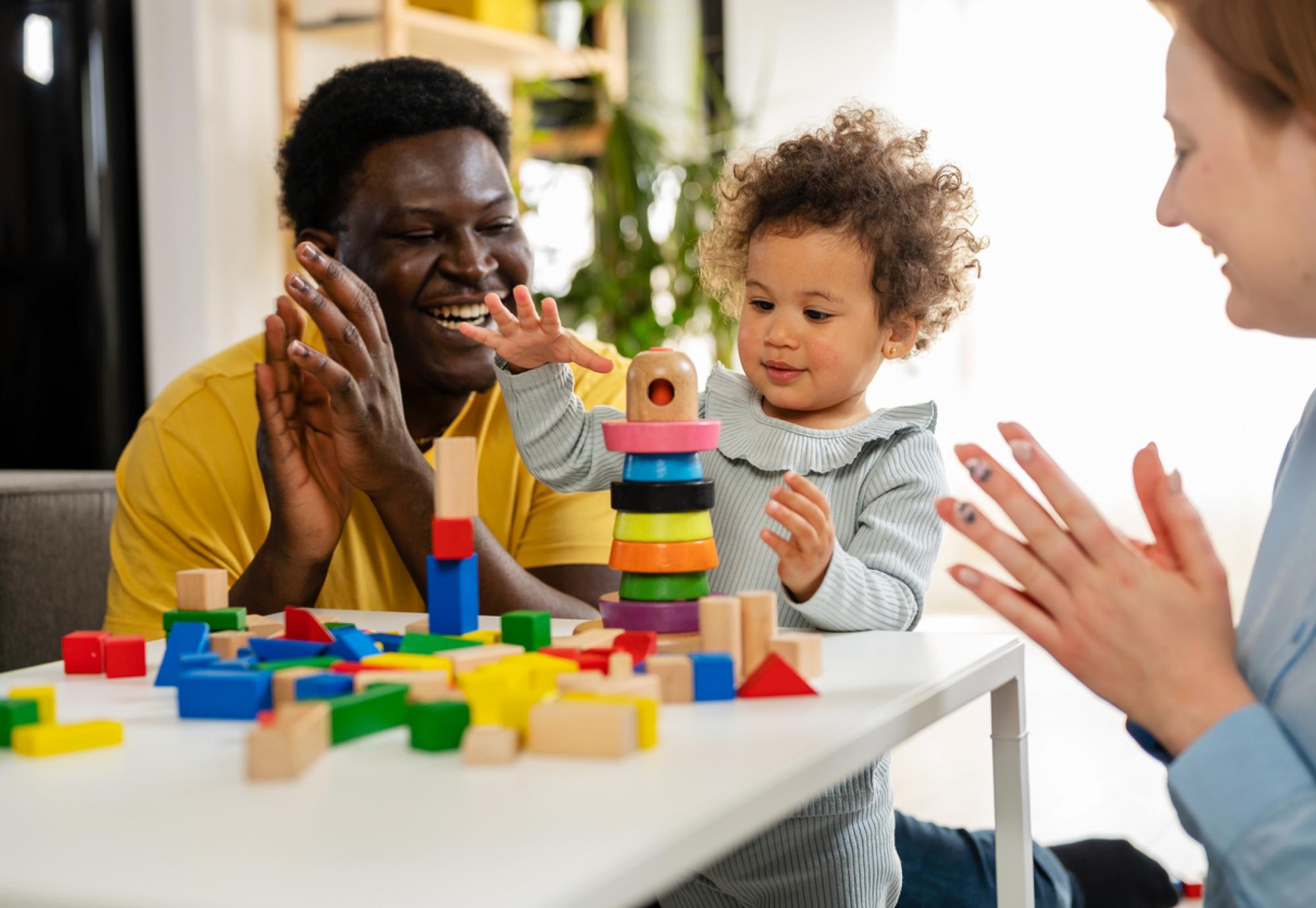 child playing in a nursery