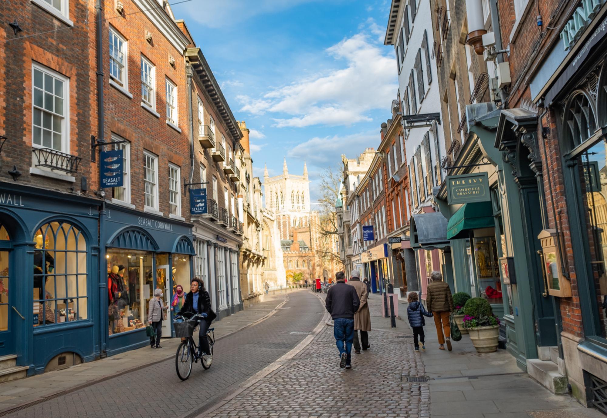 Sunny day in the city of Cambridge, UK