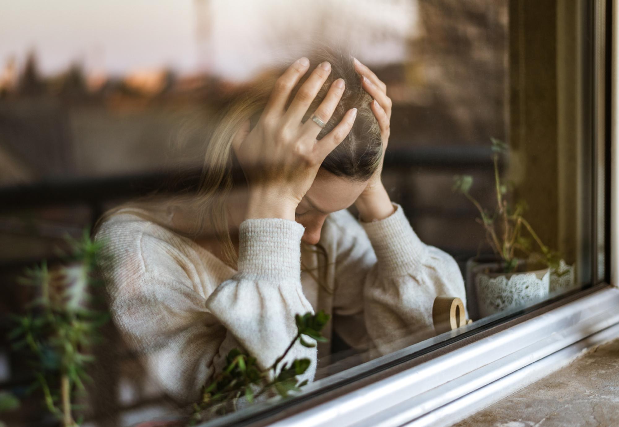 Young woman in depression