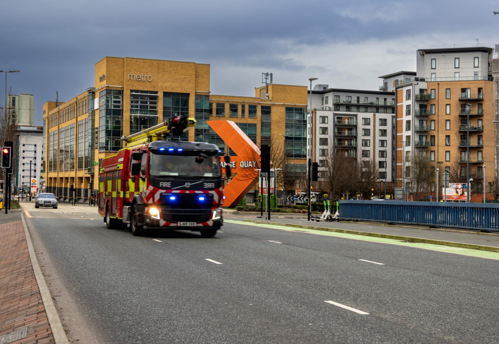 Fire engine in Manchester